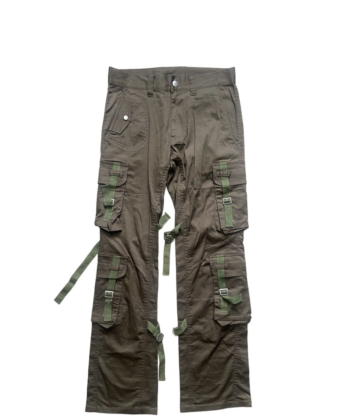 Japanese Brand Vintage Modem Lovers Tactical Bondage Flare Pants Size US 30 / EU 46 - 2 Thumbnail