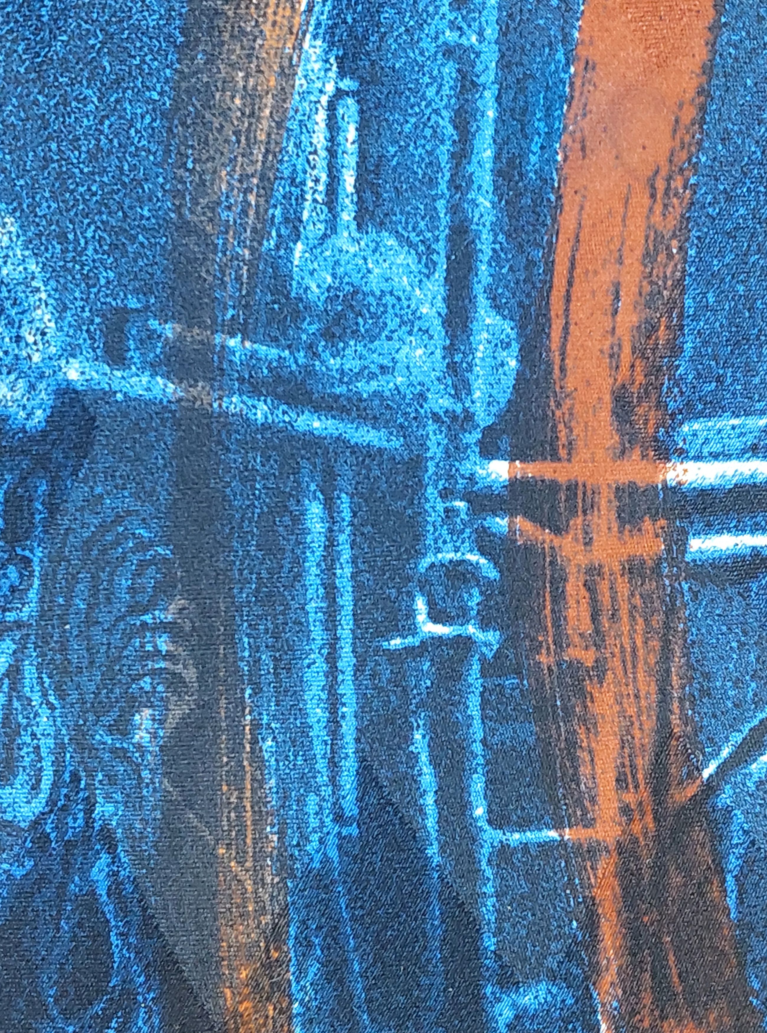 Claude Montana Claude Montana Paris Silk BlueTie Abstract Industrial 90s Size ONE SIZE - 6 Thumbnail