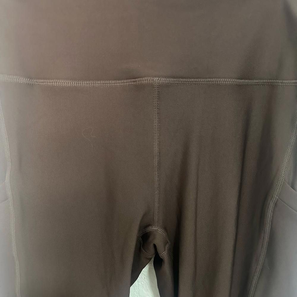 Fabletics Fabletics High-Waisted 7/8 Leggings Side Pockets Brown Large Size 36" / US 14 / IT 50 - 3 Thumbnail