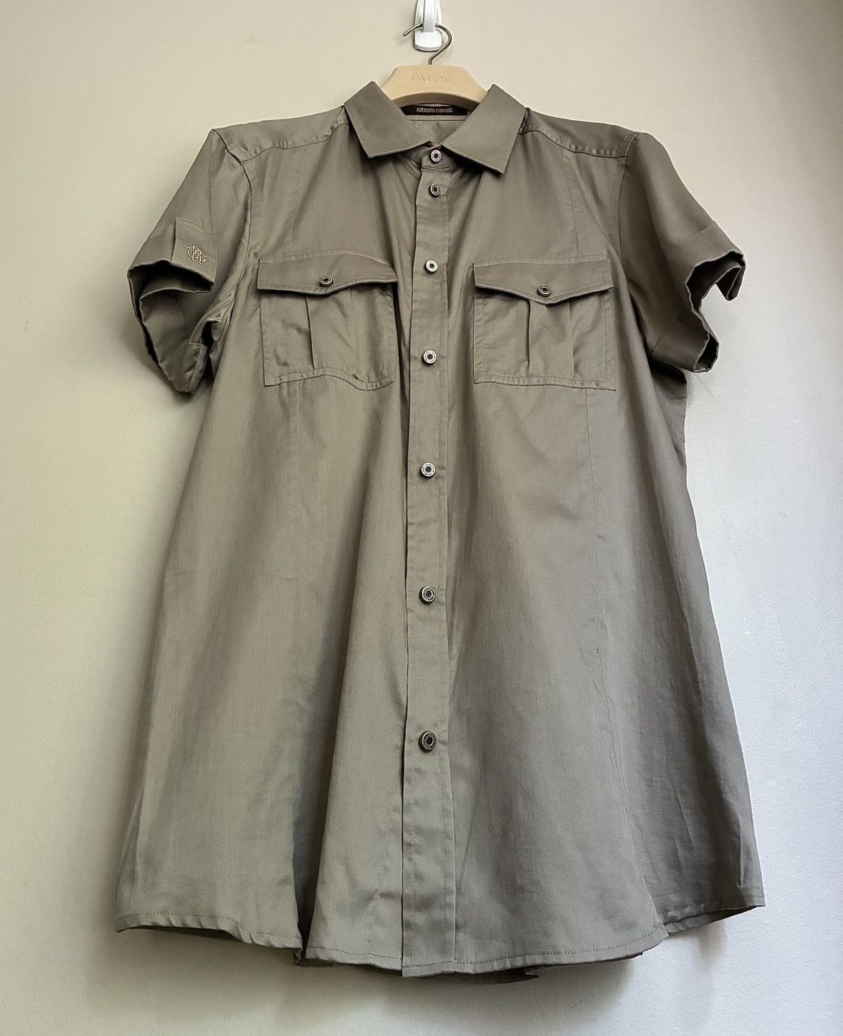Roberto Cavalli Roberto Cavalli Silk Snap Button Military Shirt Size US M / EU 48-50 / 2 - 4 Thumbnail