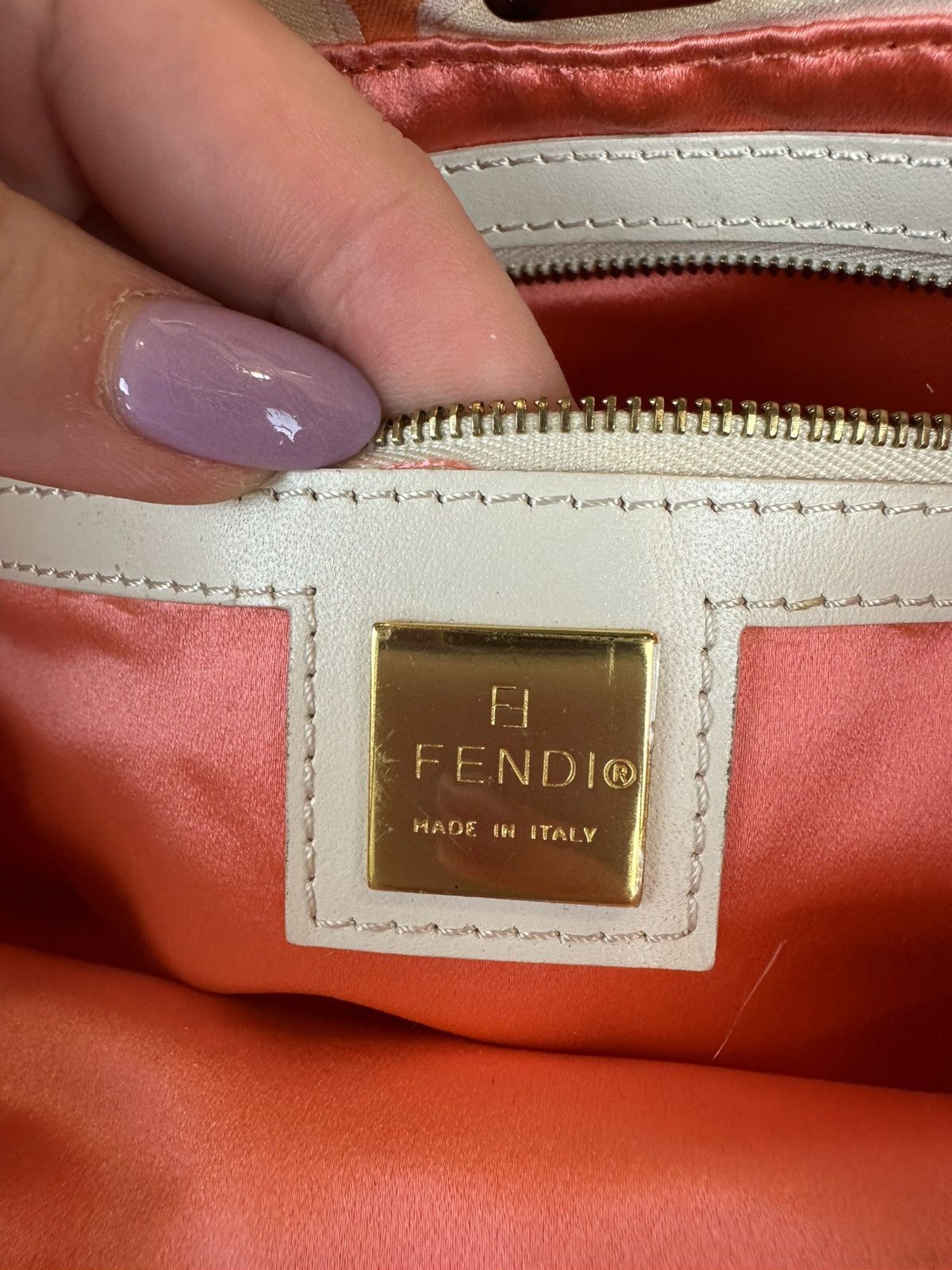 Fendi Fendi Orange Swirl Tote Size ONE SIZE - 12 Thumbnail