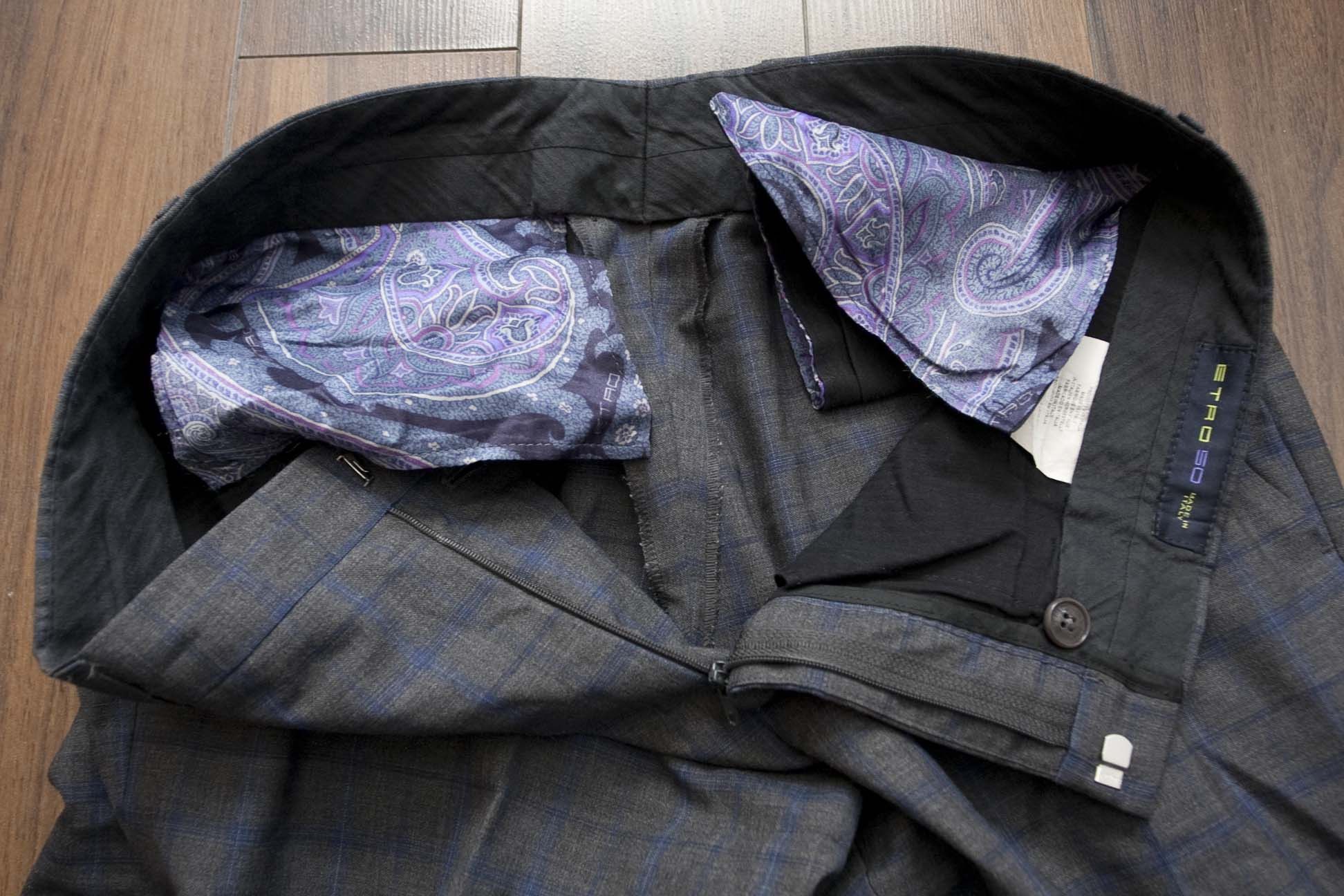 Etro Etro Pants Wool Size 33x31 Made in Italy Gray Plaid Size US 33 - 4 Thumbnail