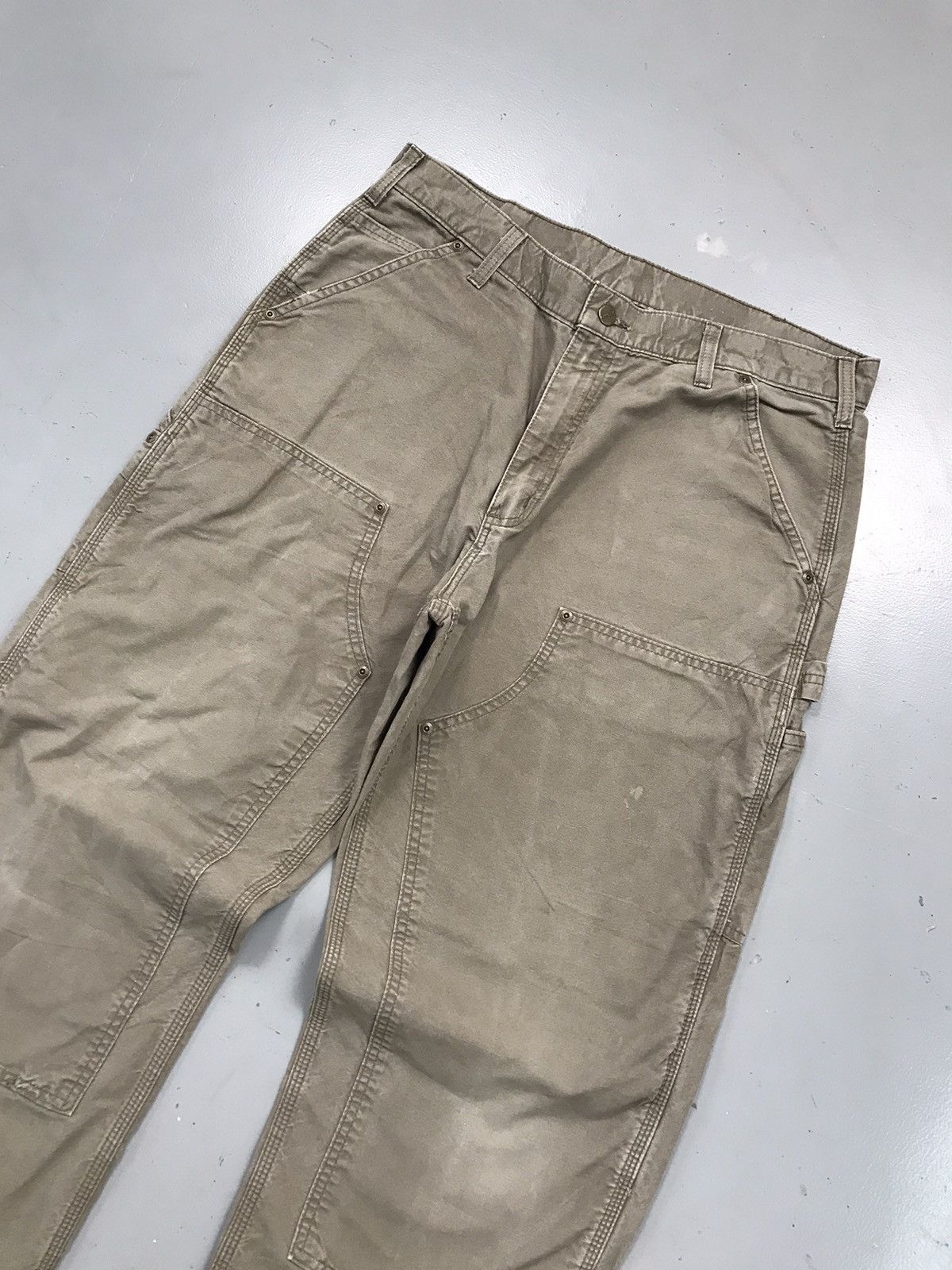 Carhartt × Vintage Vintage Carhartt B195 LBR double knee carpenter denim Size US 35 - 3 Thumbnail