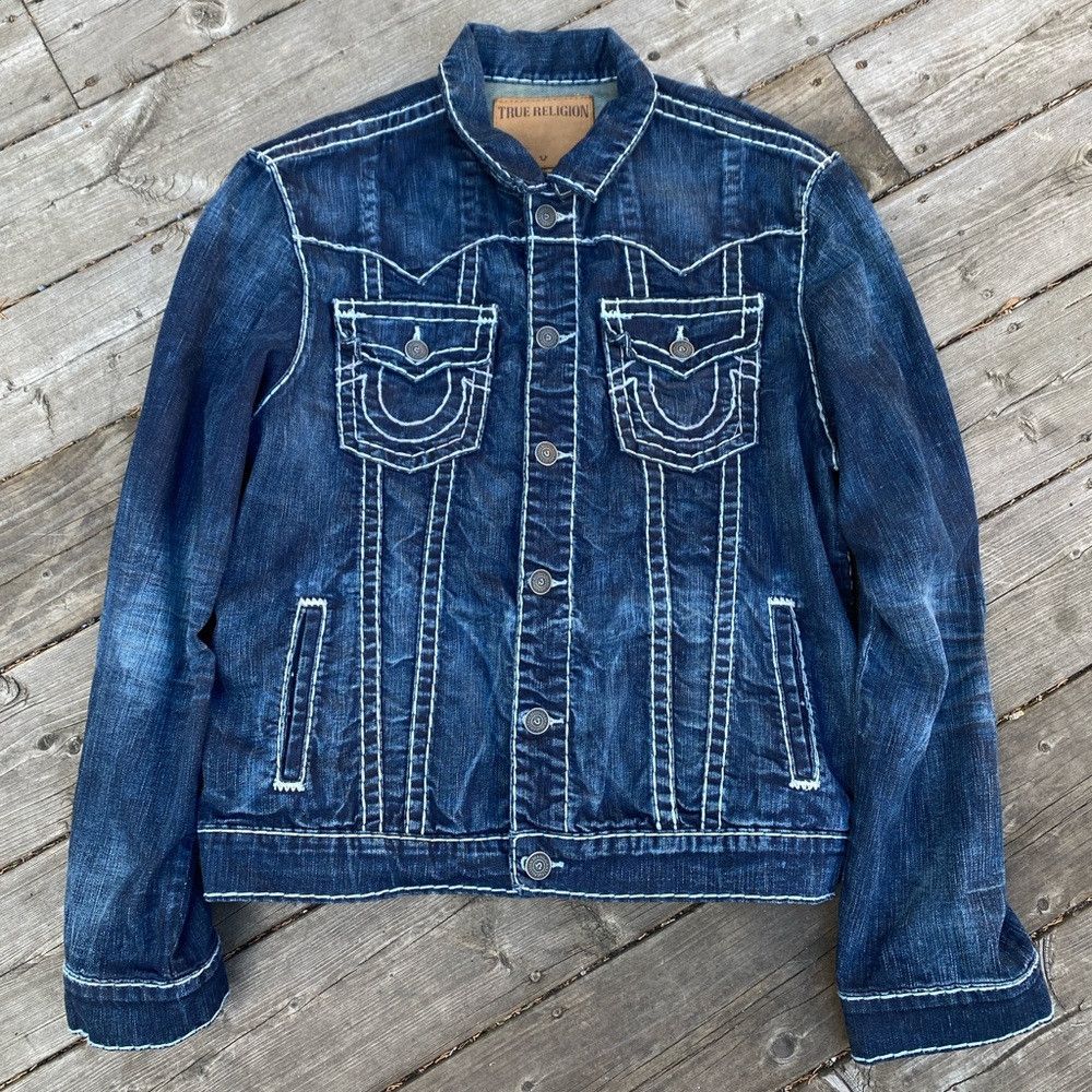 Vintage True Religion Jean Jacket Rope Stitch Jimmy Super T