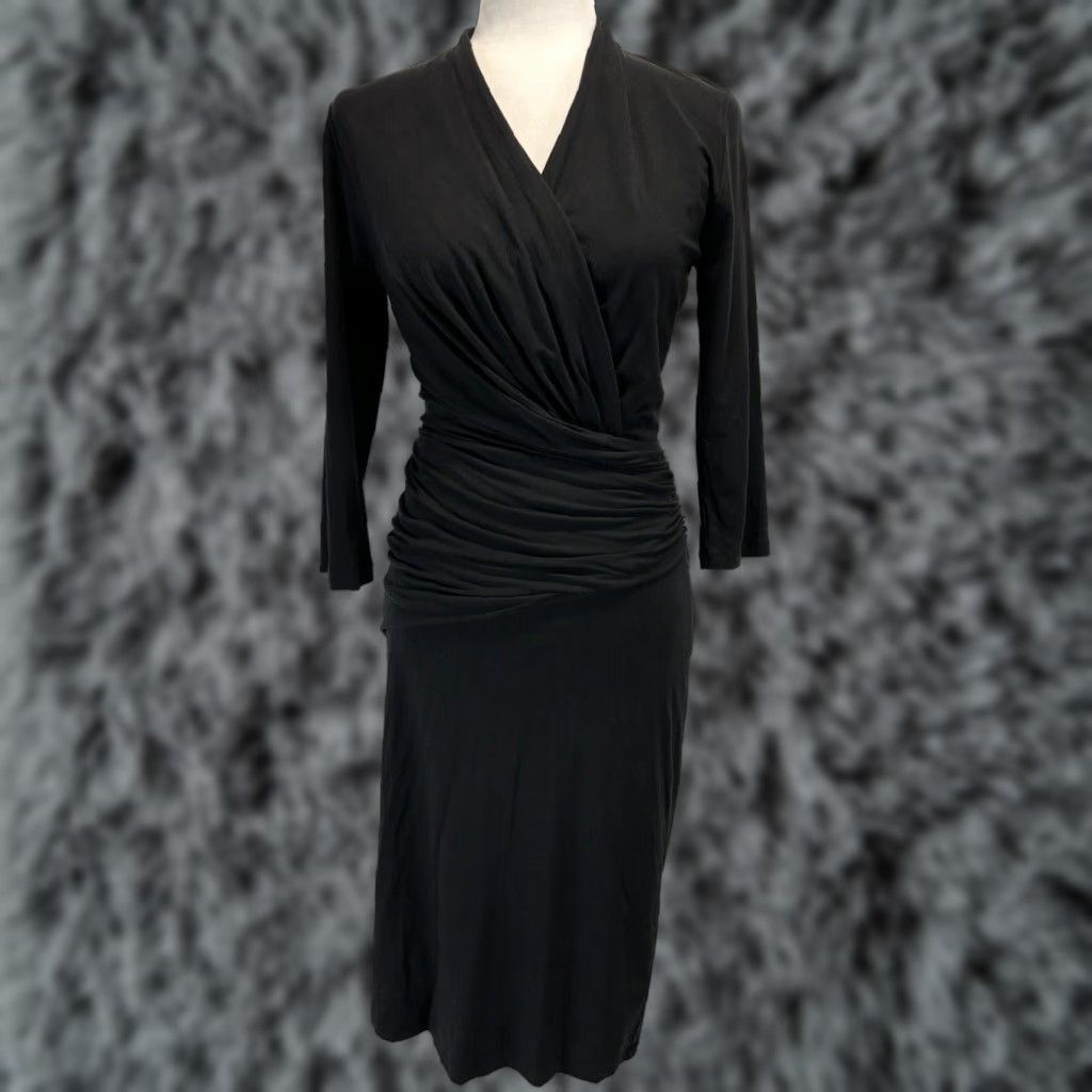 black ribbed bodycon dress CULT GAIA Casey Knit Dress in Beach Melange