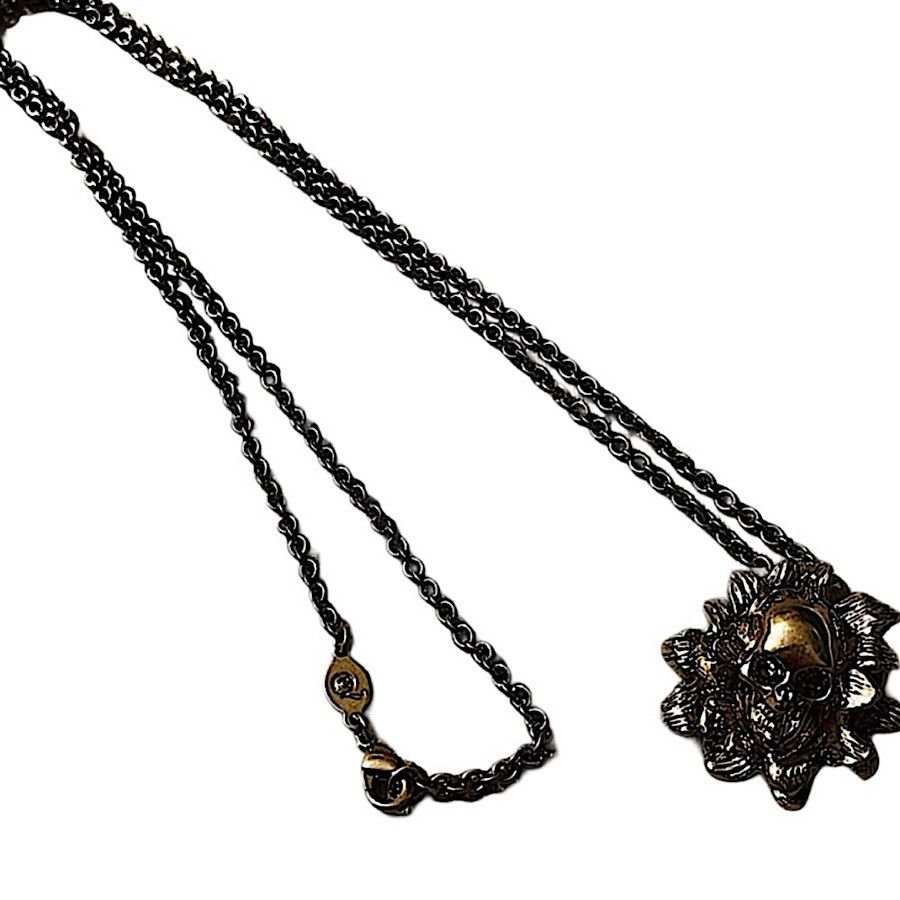 Alexander McQueen Authentic McQueen Silver Plated Swarovski Skull Necklace Size ONE SIZE - 1 Thumbnail