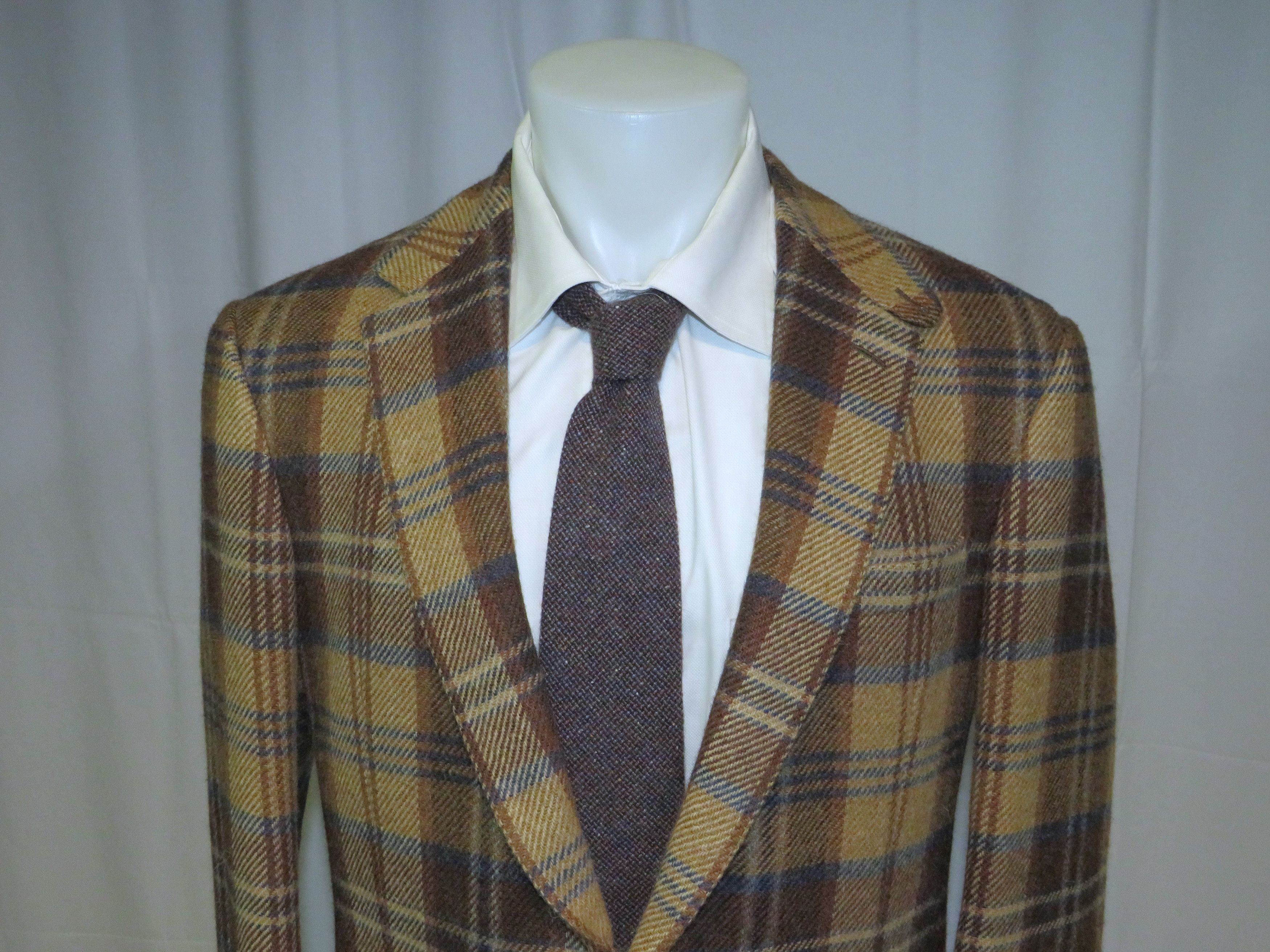 Ralph Lauren Purple Label Handmade Kent Bellows Brown Plaid 44R NWT $4995 Size 44R - 2 Thumbnail