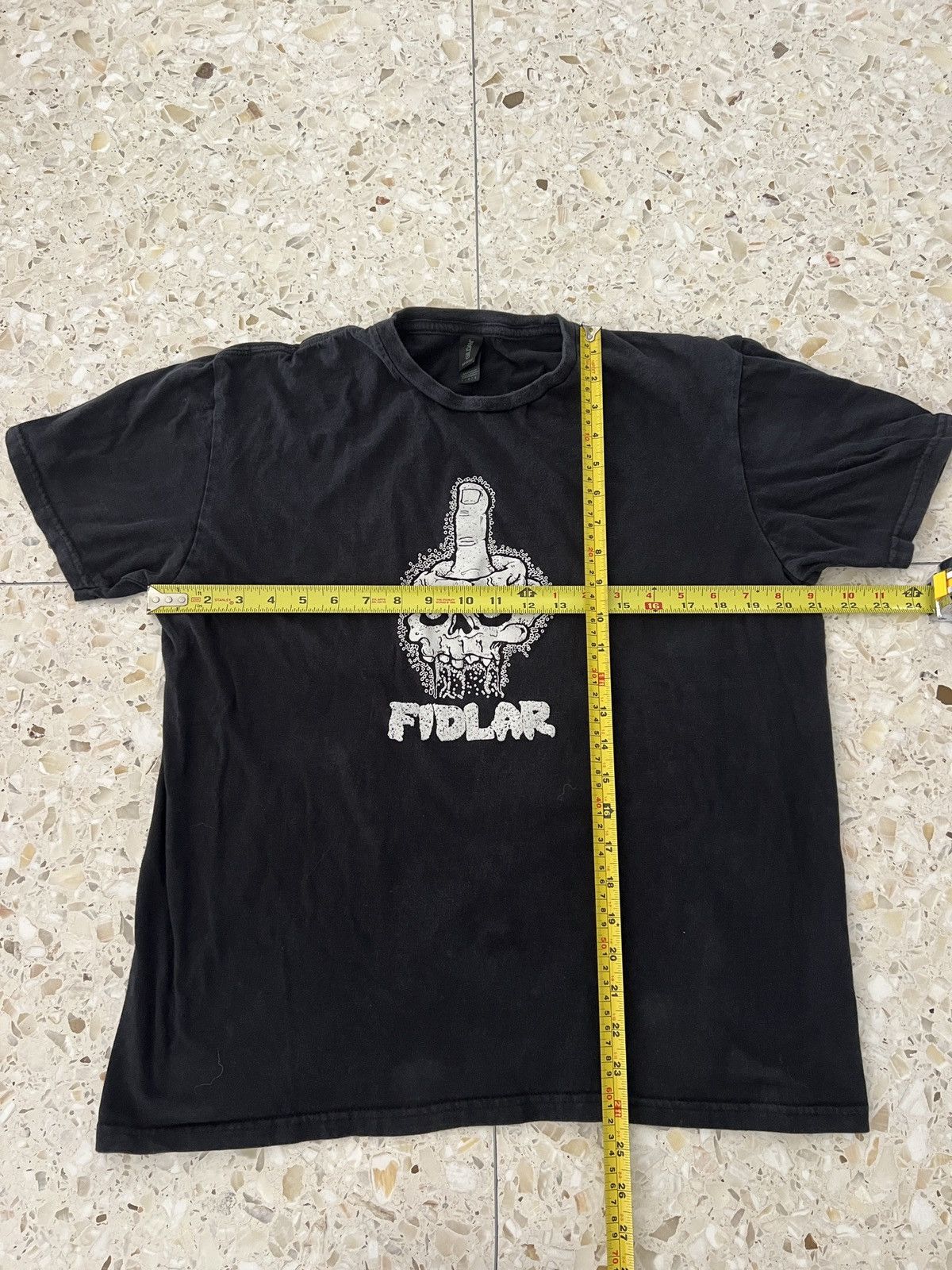 Gildan Fidlar Band Rare Graphic Skull Middle Finger Garage Surf Size US L / EU 52-54 / 3 - 8 Thumbnail