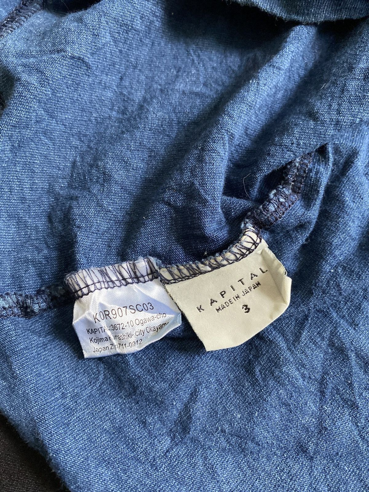 Kapital Kapital Indigo Sashiko Tee Size US L / EU 52-54 / 3 - 8 Thumbnail
