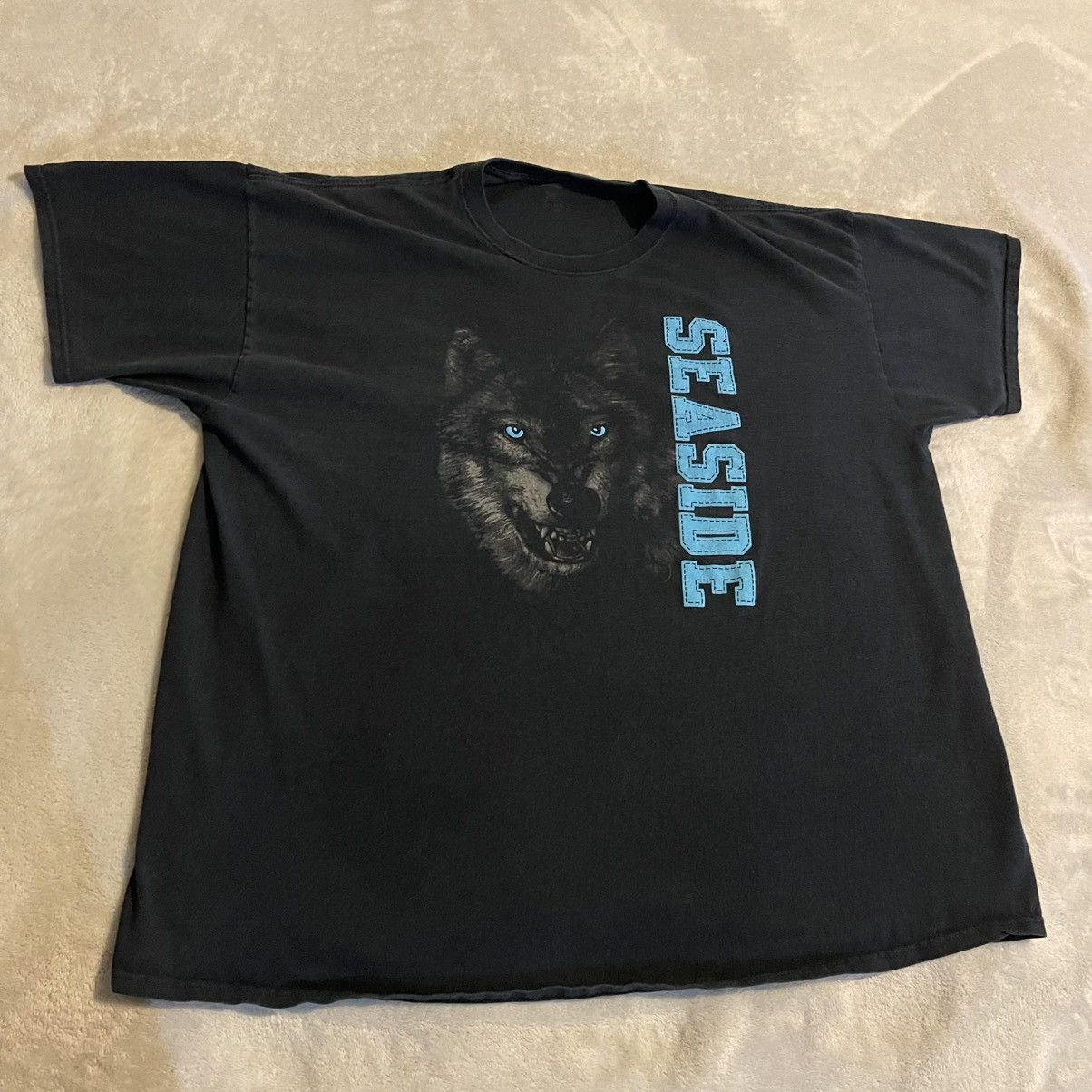 Port & Company Wolf Shirt Men 3XL Black Workout Streetwear Crew Neck Tee Size US XXL / EU 58 / 5 - 1 Thumbnail