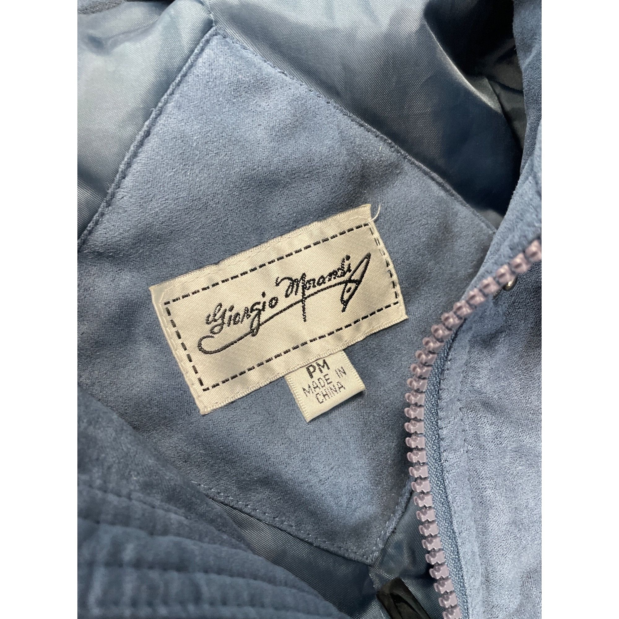 Giorgio Armani Vintage Giorgio Armani Womens blue Faux Fur Hood Parka coat Size XXS / US 00 / IT 34 - 7 Thumbnail