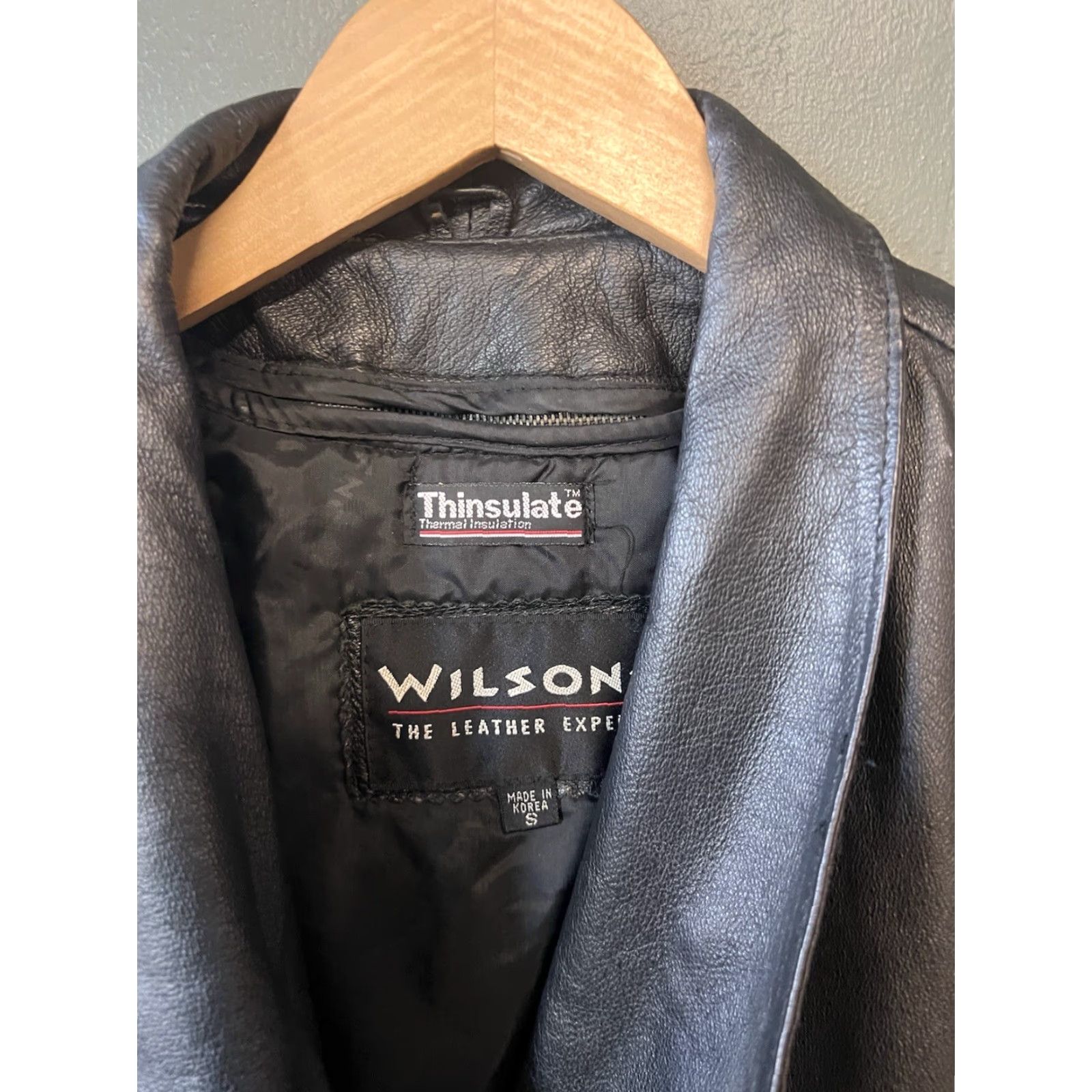 Vintage VINTAGE Wilsons Leather Jacket Mens Small S Black Leather Jacket 90s? Size US S / EU 44-46 / 1 - 3 Thumbnail
