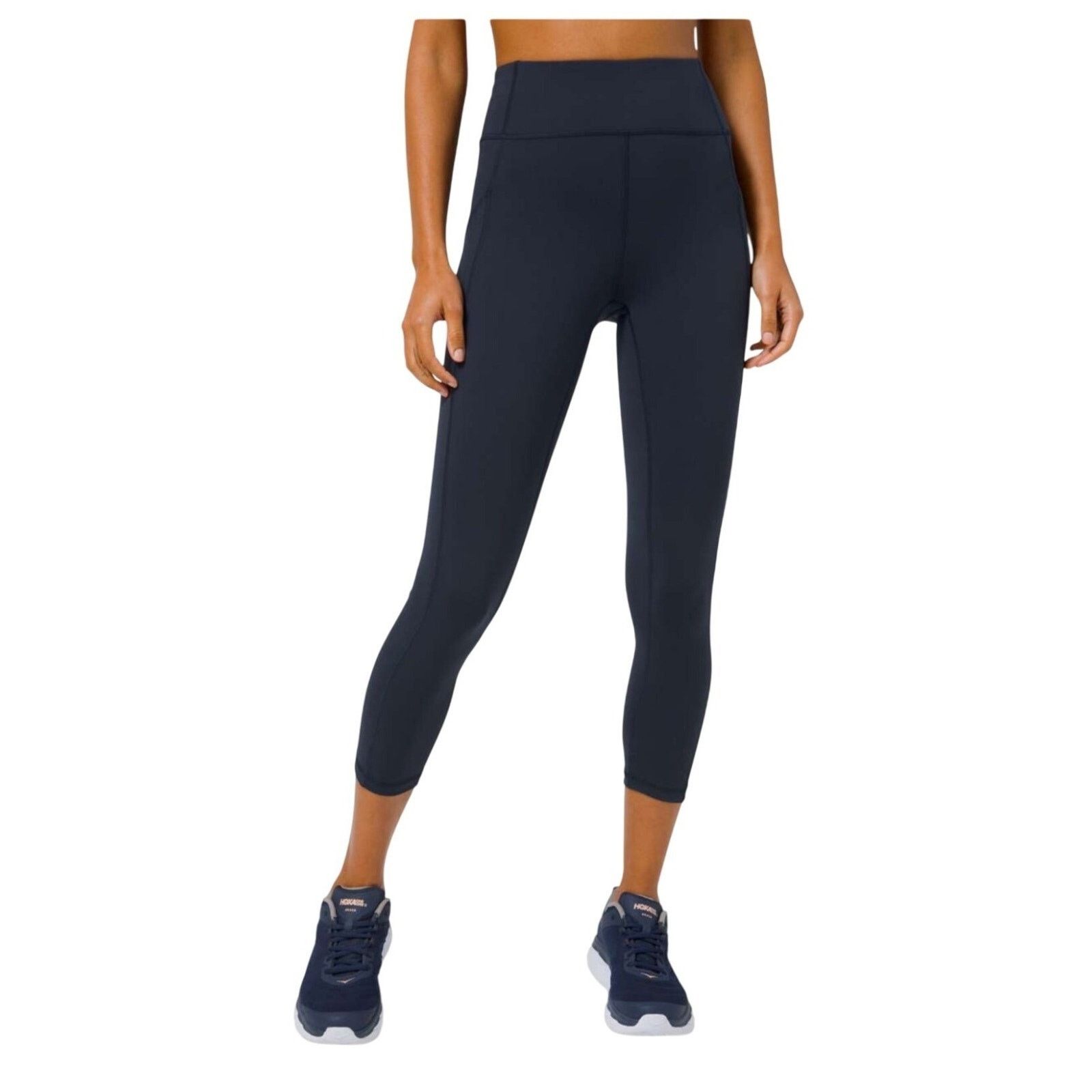 Lululemon Lululemon Invigorate Blue Yoga Crop Leggings Sz 4 Pockets Size 27" / US 4 / IT 40 - 1 Thumbnail