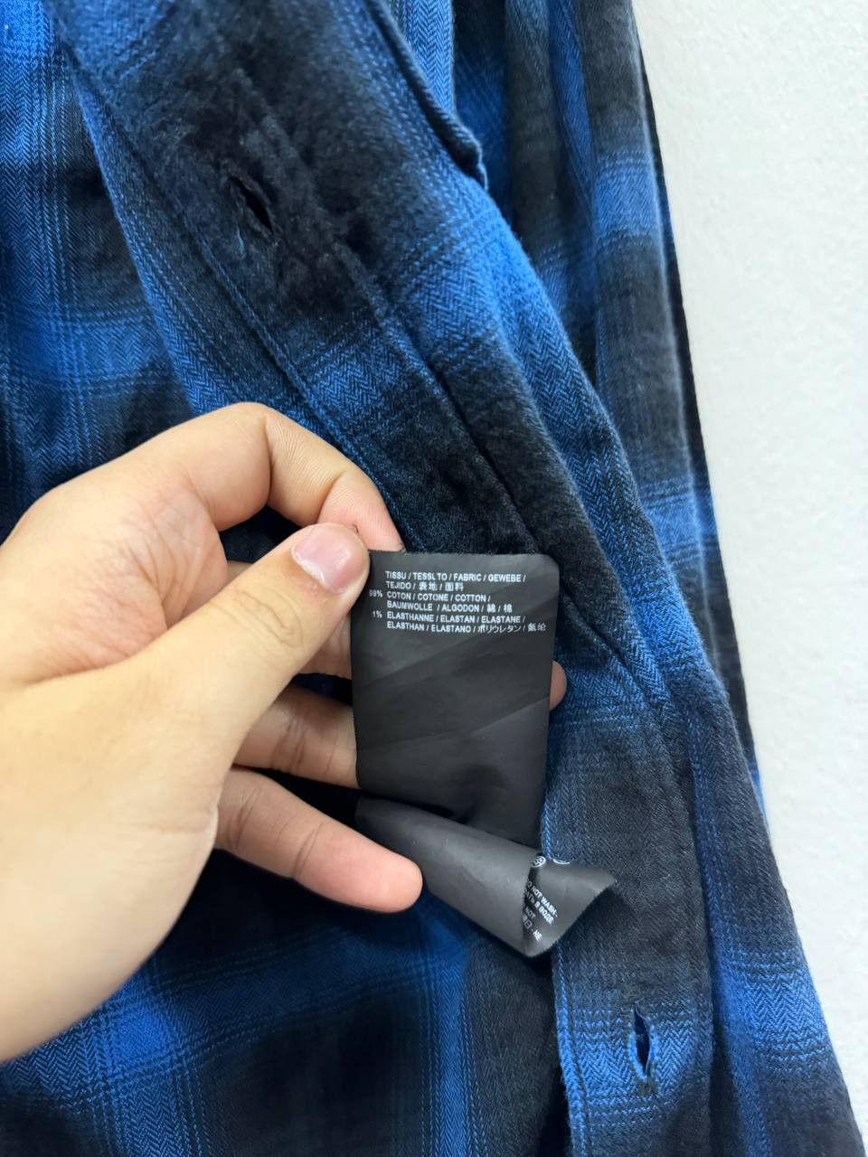 Saint Laurent Paris AW16 Saint Laurent Paris Electric Blue Shadow Flannel Size US XS / EU 42 / 0 - 7 Thumbnail