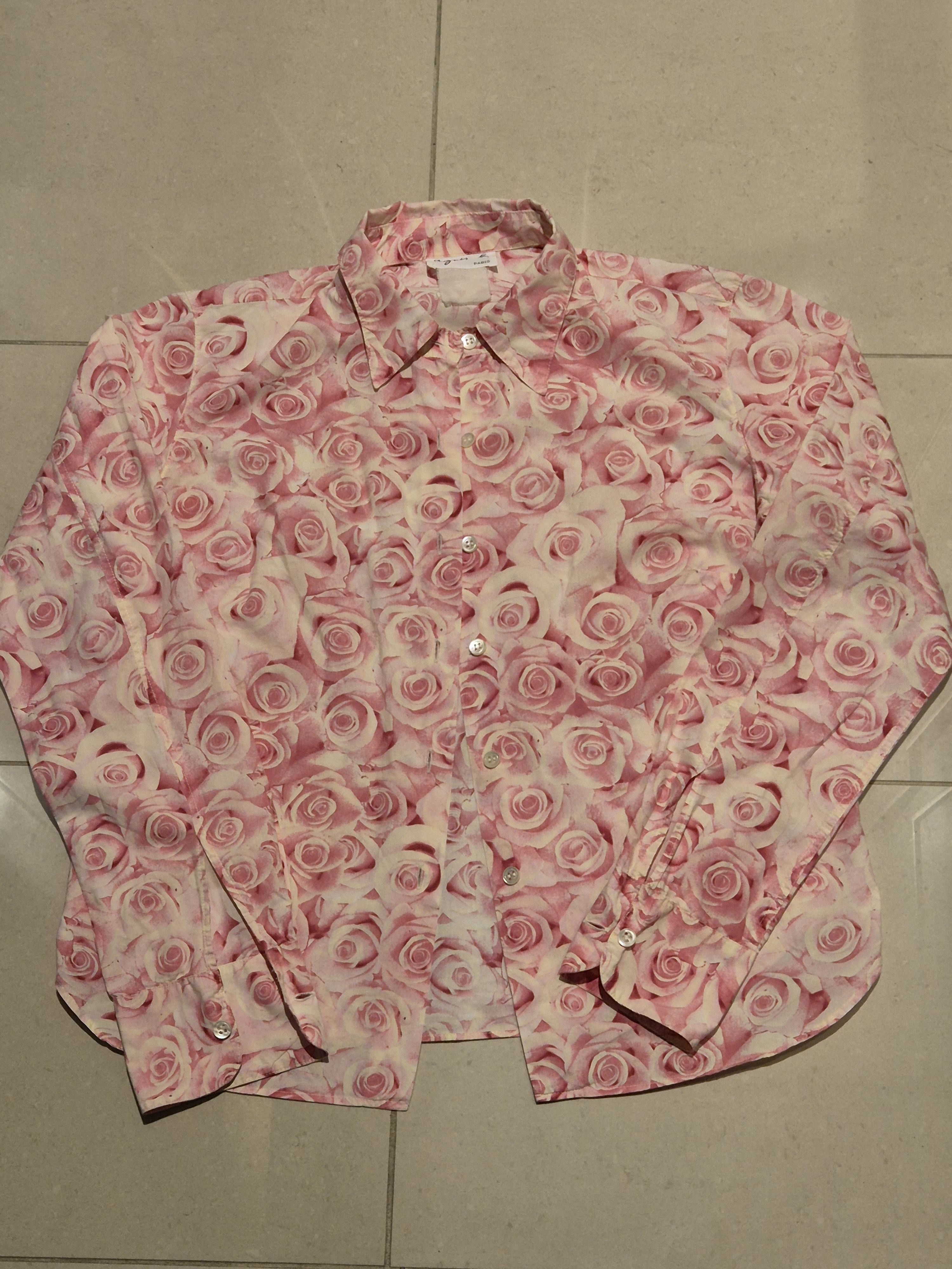 agnes b. AgnesB pink roses L/S shirt Size S / US 4 / IT 40 - 5 Thumbnail