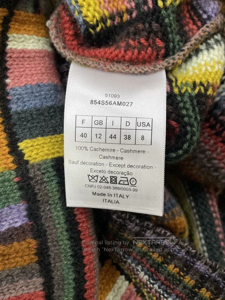 Dior Dior Colourful love striped cashmere long sleeves Size S / US 4 / IT 40 - 5 Thumbnail