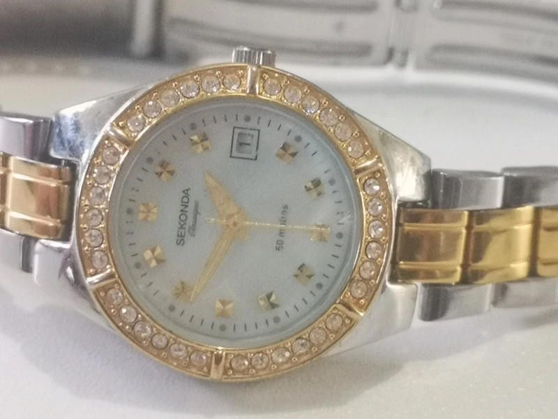 Designer Sekonda ladies two tone stainless steel bracelet watch Size ONE SIZE - 1 Thumbnail
