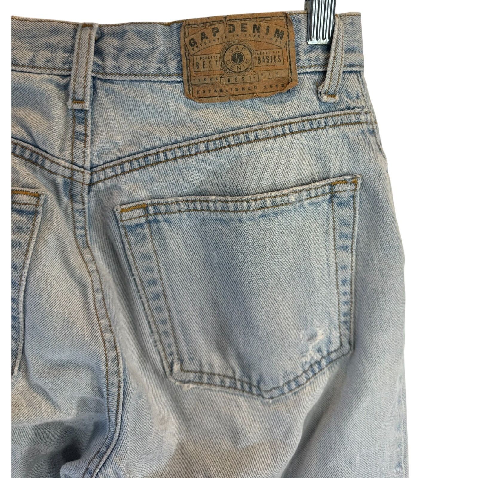 Gap Vintage 90s GAP Loose Fit Jeans Made USA Distressed size 4 Size 27" / US 4 / IT 40 - 5 Thumbnail