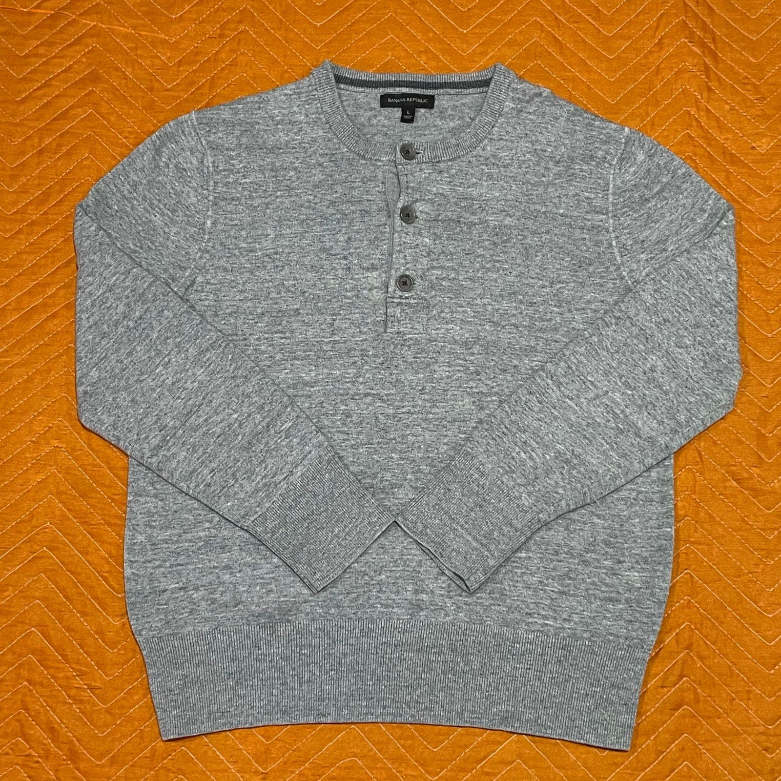 Banana Republic Banana Republic Henley Sweater Size US L / EU 52-54 / 3 - 1 Thumbnail
