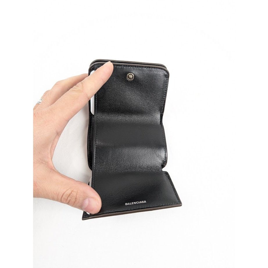 Balenciaga o1rshd1 Size:OS /Calfskin Logo Print Tri-Fold Wallet Leopard Size ONE SIZE - 12 Thumbnail