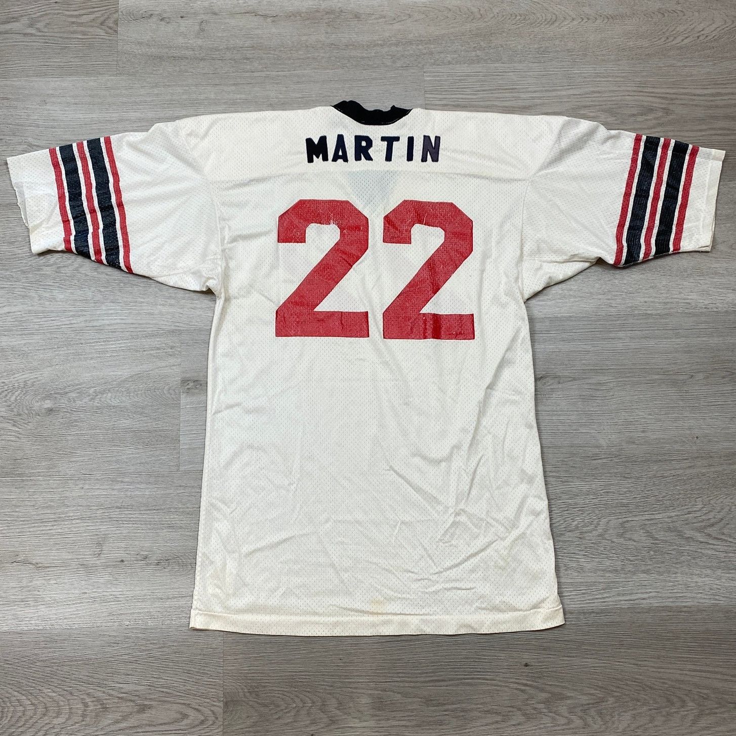 image of True Vintage 60S Champion Football Jersey Martin 22 Men's L in White (Size Large)