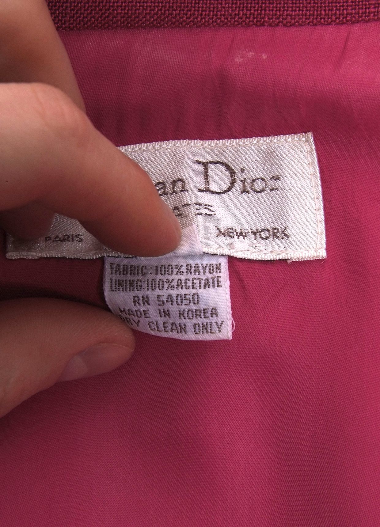 Dior Vintage Christian Dior Crimson Pink Blazer Jacket Size L / US 10 / IT 46 - 11 Thumbnail