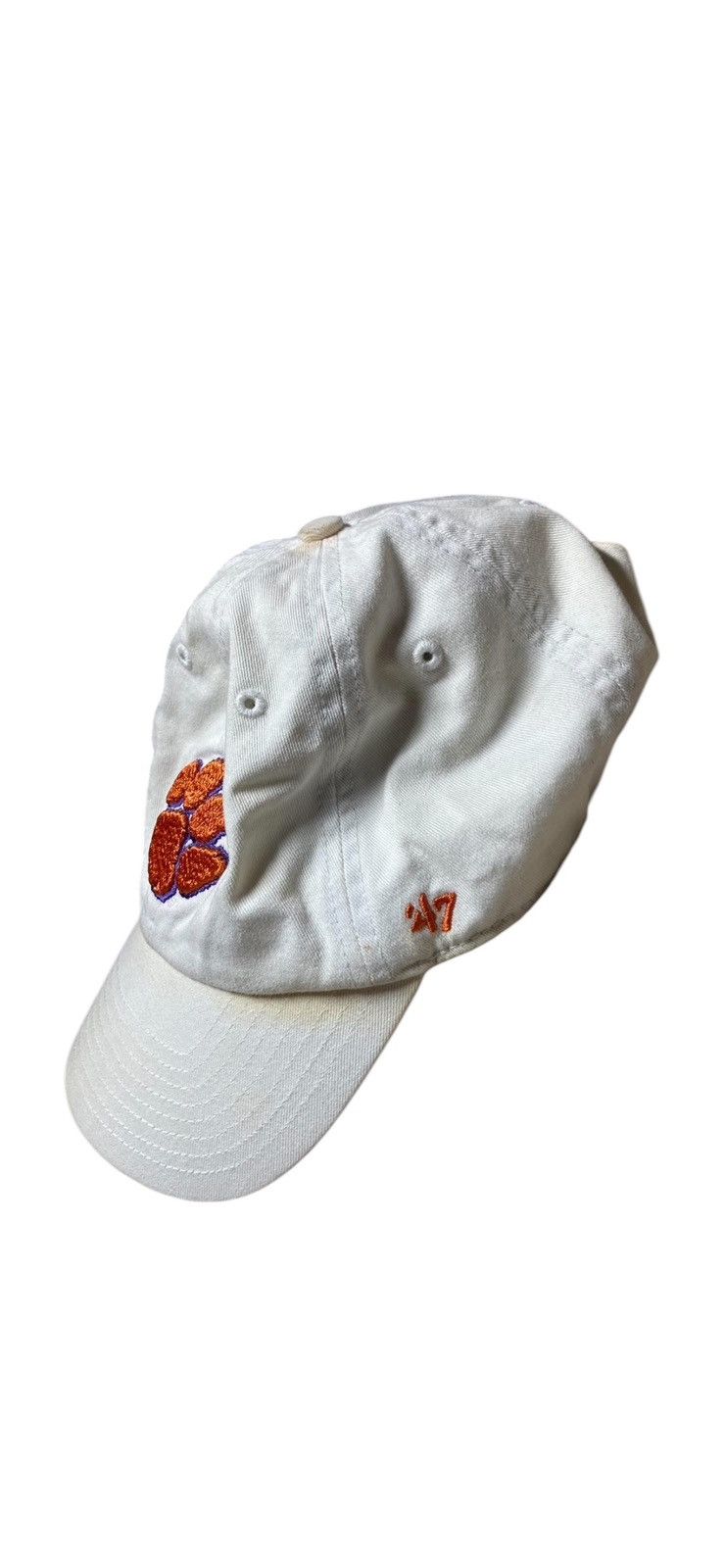 NCAA Vintage Clemson Tigers Orange Paw White Dad Hat Size ONE SIZE - 5 Thumbnail