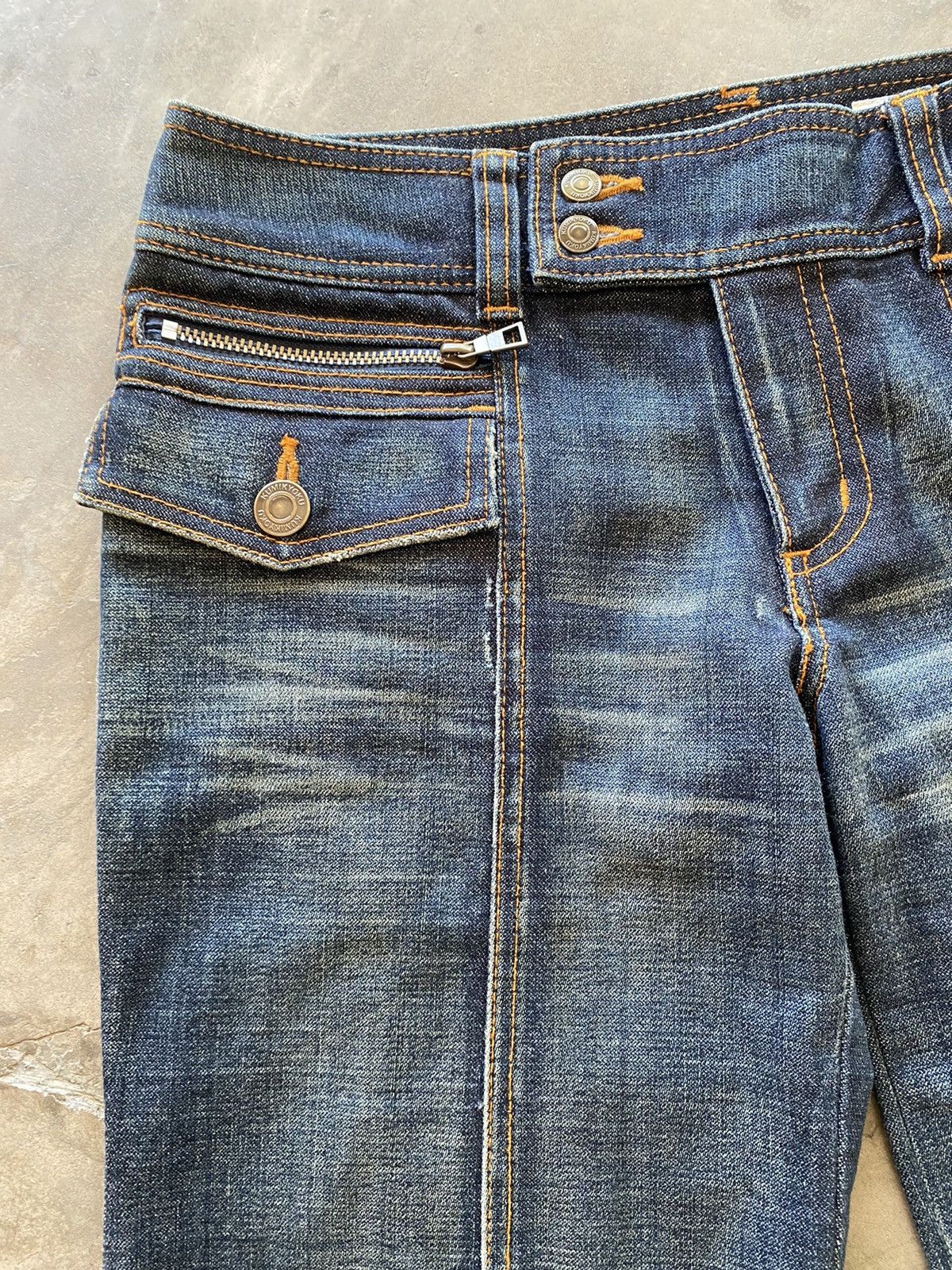 Hysteric Glamour × Japanese Brand Flare Jeans Kumikyoku Low Rise Wide Leg Baggy Size US 30 / EU 46 - 14 Thumbnail