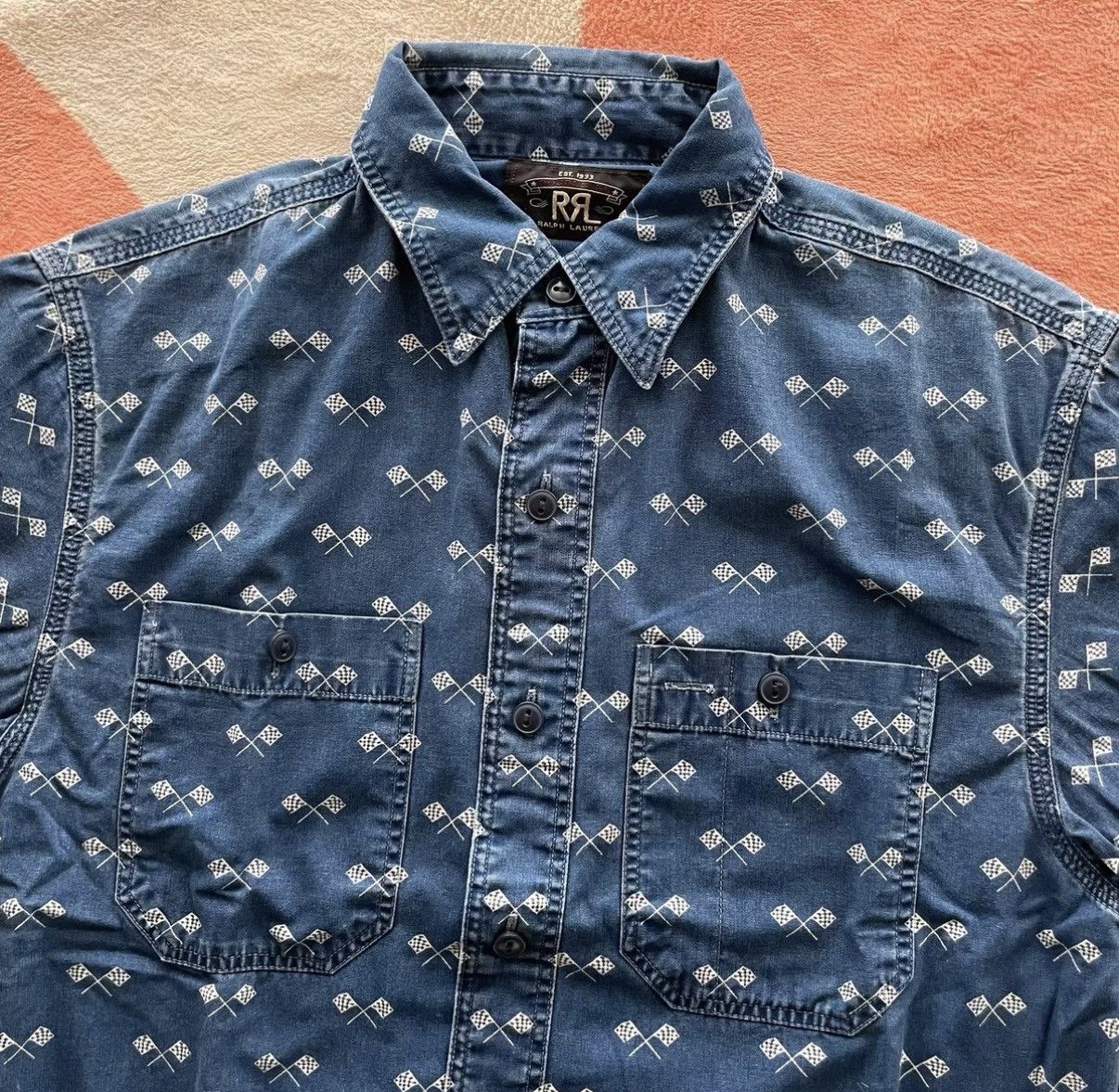 Ralph Lauren RRL Ralph Lauren Indigo Workwear Short Sleeve K22 Size US S / EU 44-46 / 1 - 3 Thumbnail