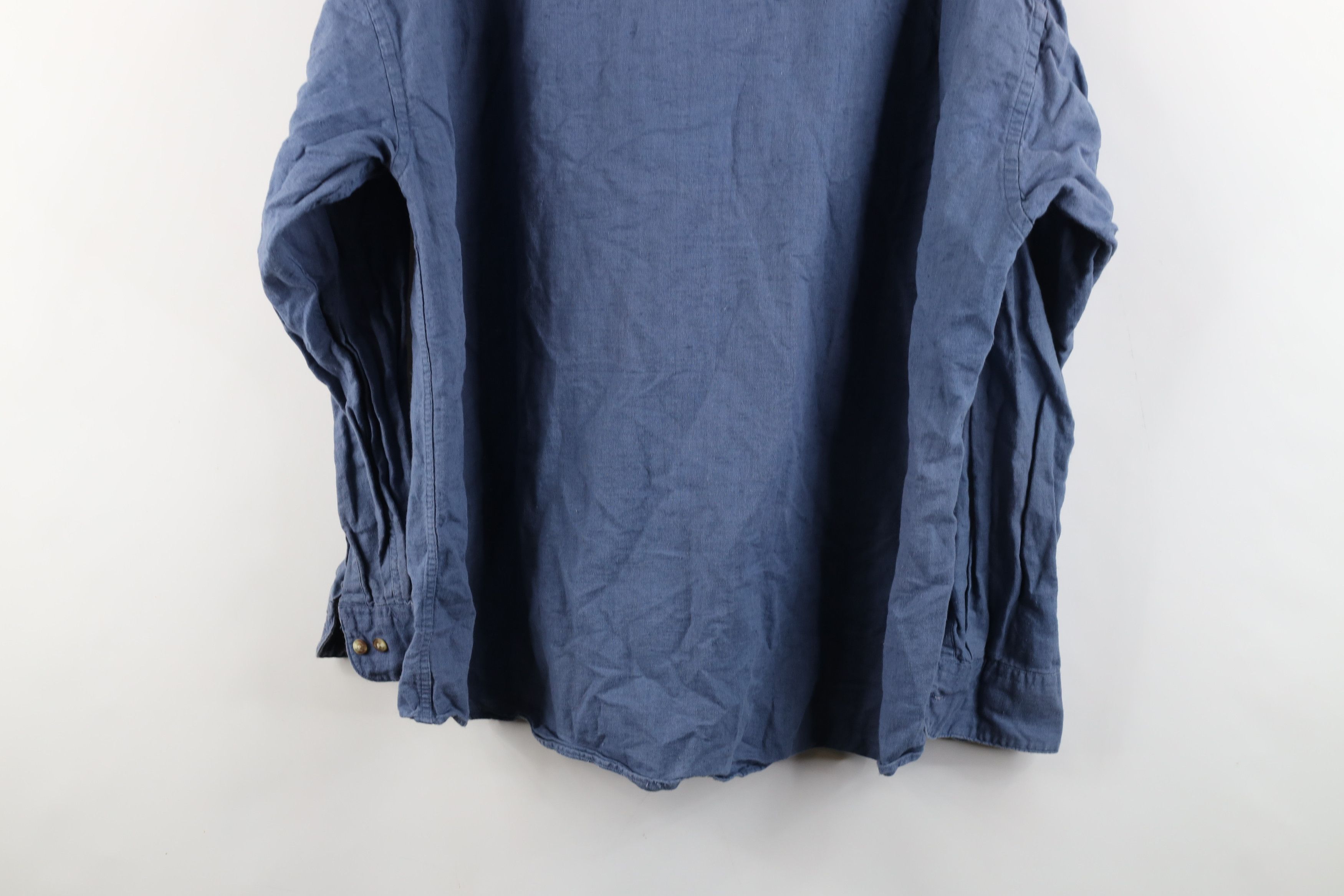 Vintage Vintage 90s Streetwear Linen Blend Band Collar Button Shirt Size US M / EU 48-50 / 2 - 12 Thumbnail