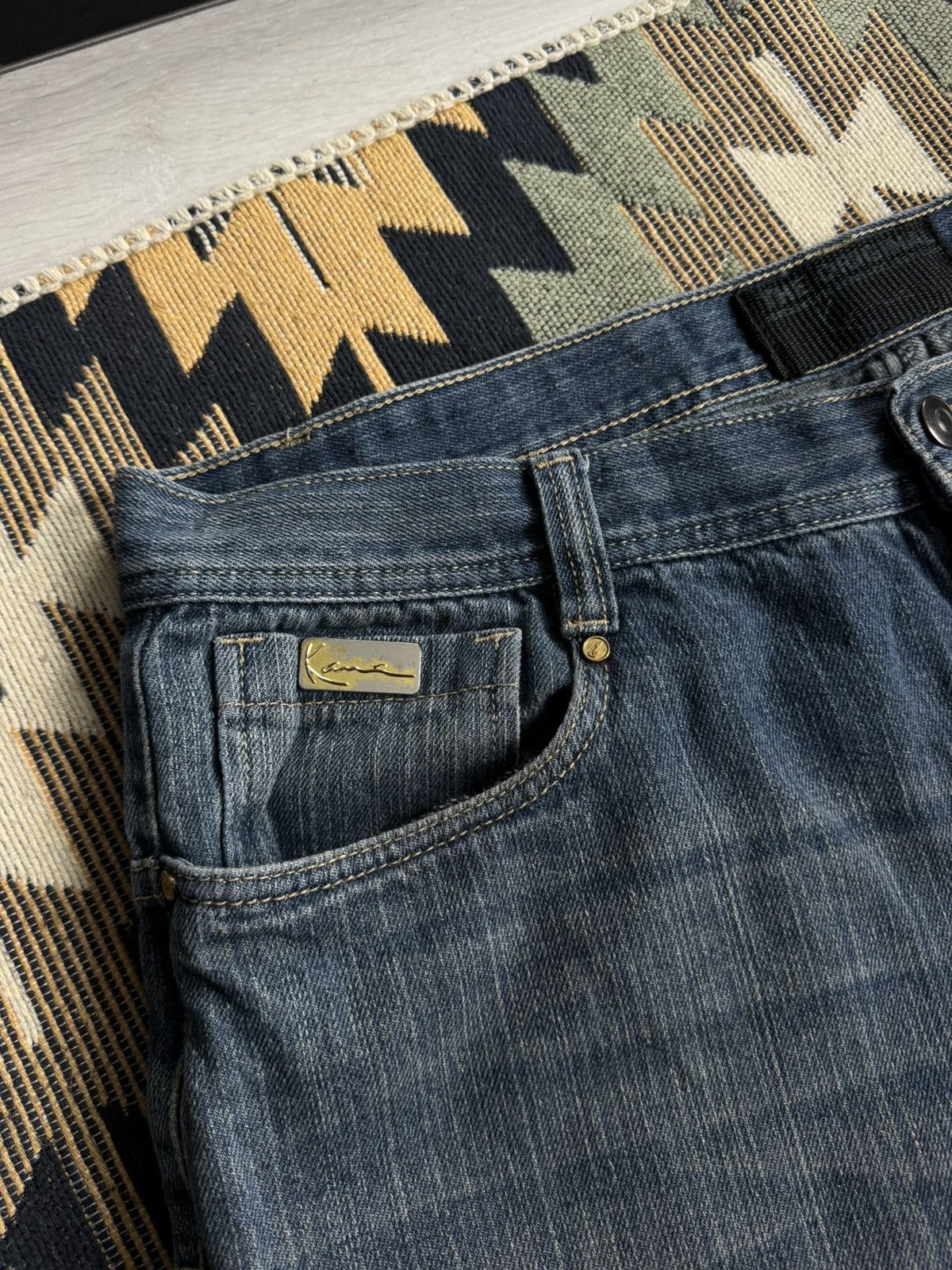 Karl Kani Vintage Y2K Karl Kani Baggy Distressed Denim Pants Size US 38 / EU 54 - 13 Thumbnail