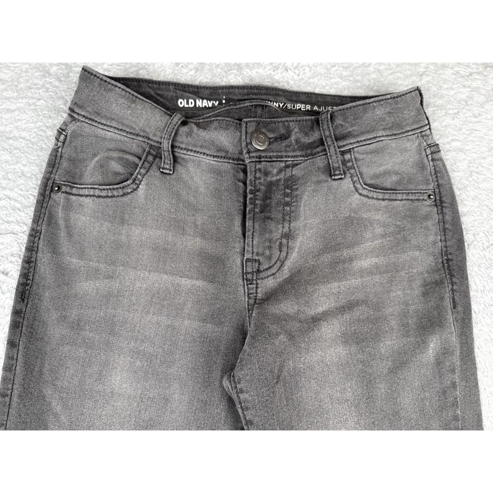 Old Navy Old Navy Jeans Womens Small Gray Super Skinny Mid Rise Stretch Denim Pants Size 27" / US 4 / IT 40 - 4 Thumbnail