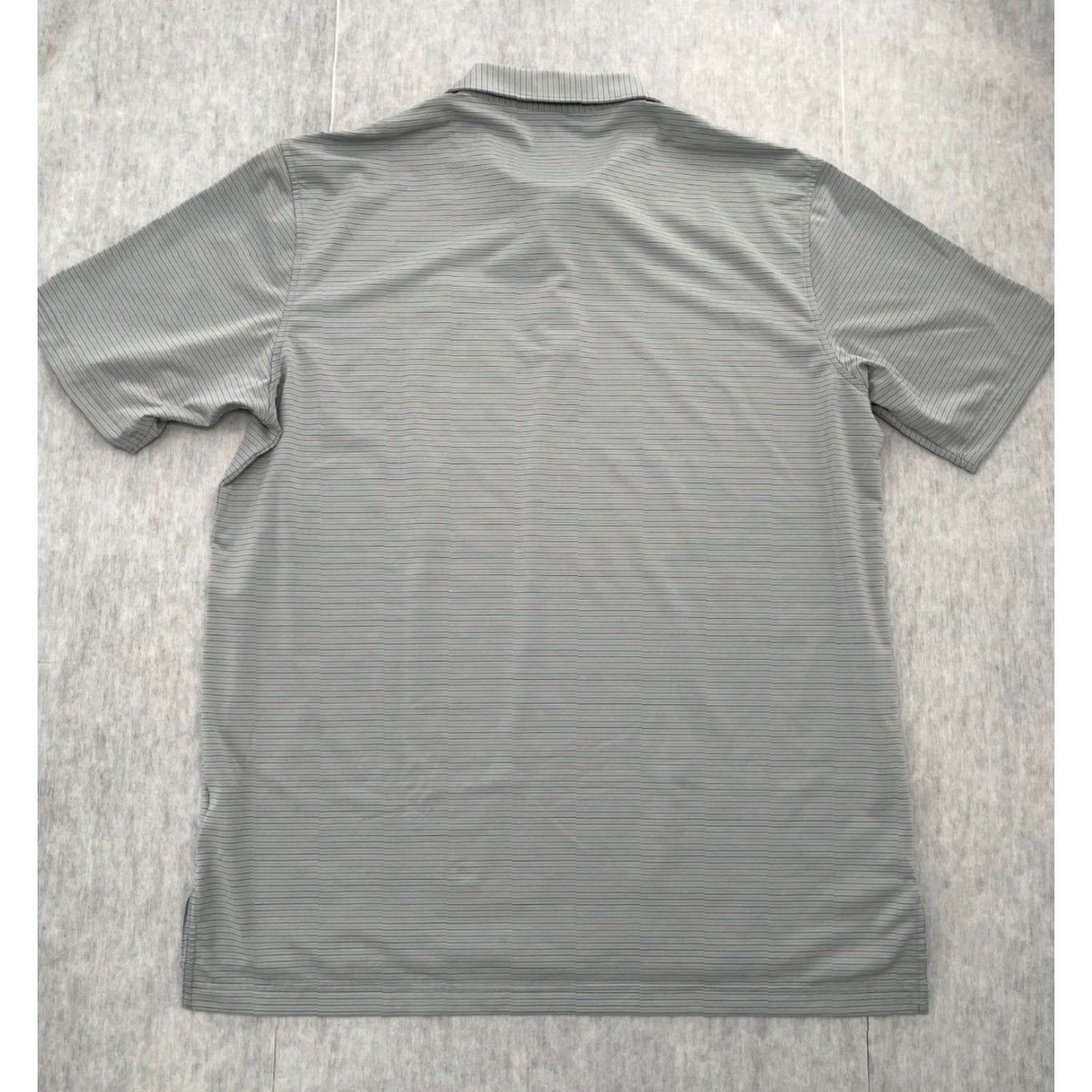 Peter Millar Peter Millar Polo Shirt Adult XL Striped Gray Short Sleeve Classic Logo Embroidered Golf Summer Comfort Mens XL Size US XL / EU 56 / 4 - 2 Thumbnail