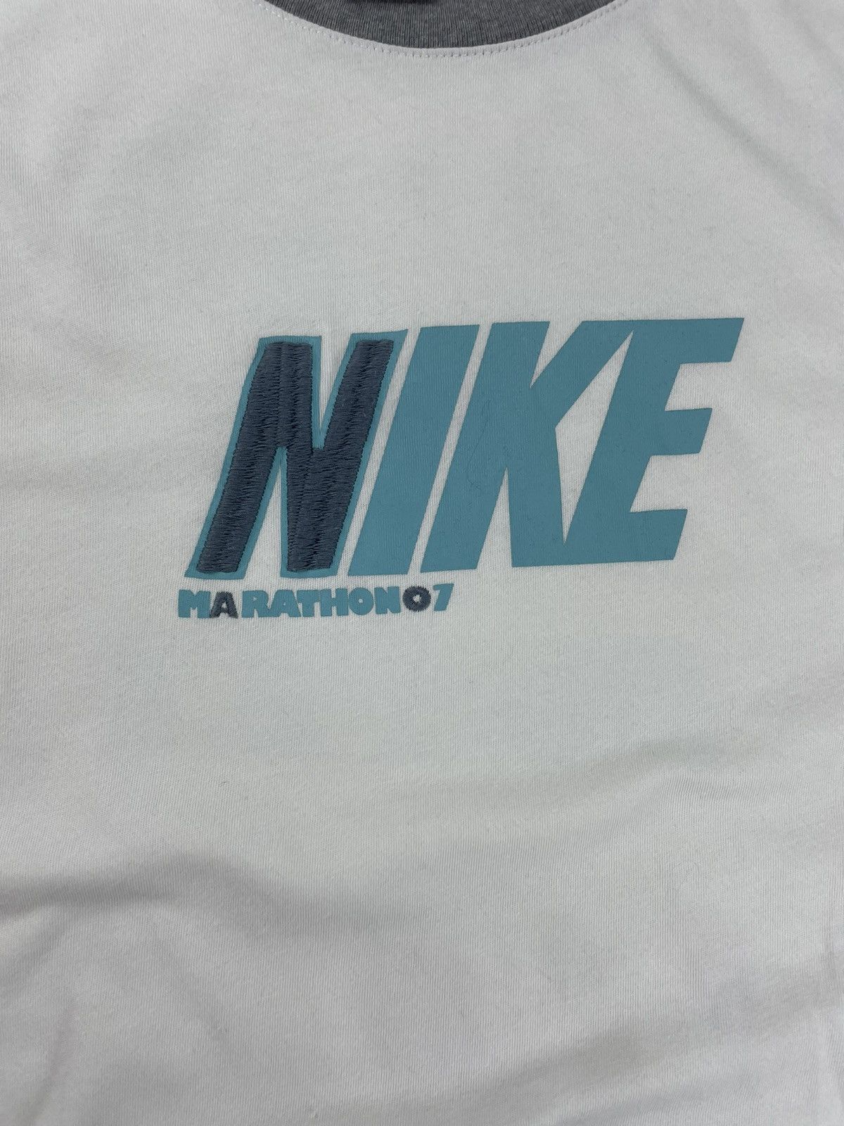 Nike × Vintage Vintage Y2k Nike Marathon Logo Tee T shirt Size US XL / EU 56 / 4 - 4 Thumbnail