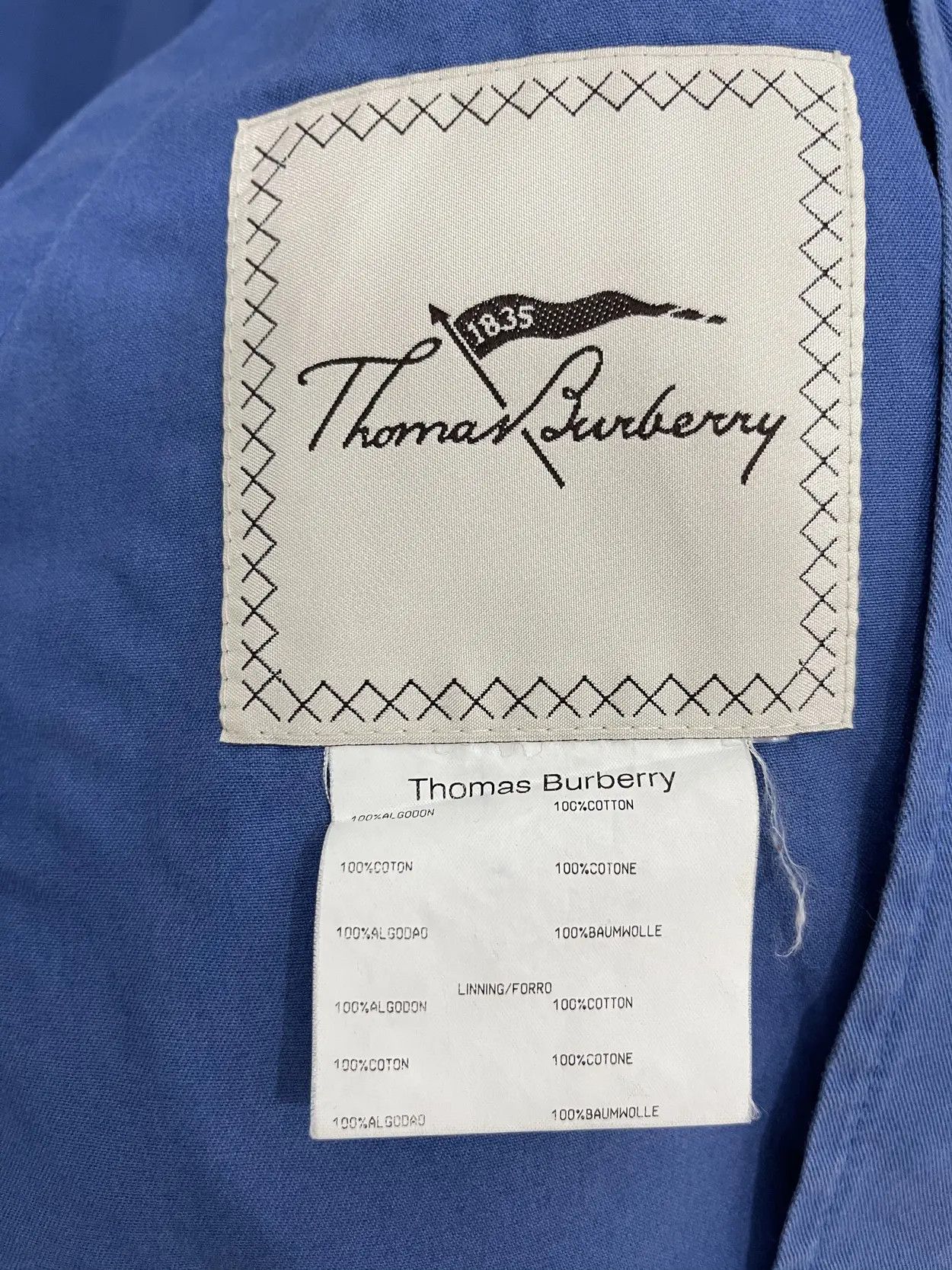 Burberry Thomas TB Burberry light jacket blue size L 52it blue Size US L / EU 52-54 / 3 - 9 Thumbnail