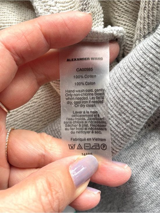 T by Alexander Wang T by Alexander Wang Gray Cotton Cropped Sweatpants - S/M Size 28" / US 6 / IT 42 - 7 Thumbnail