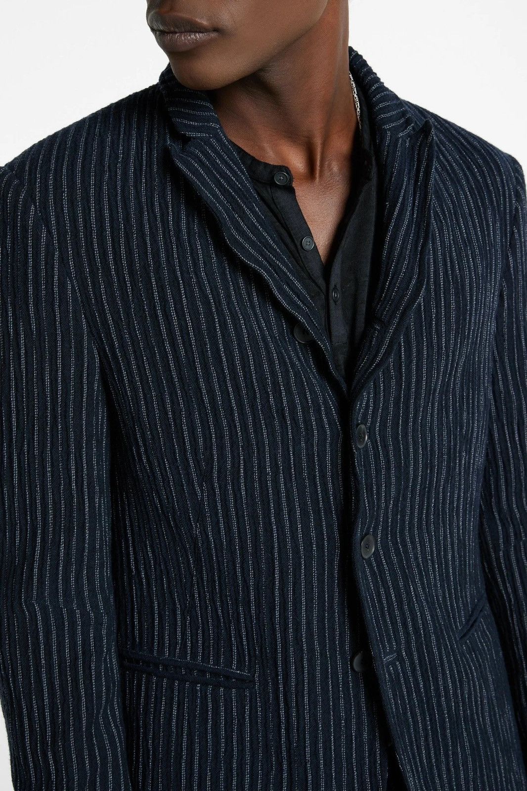 John Varvatos Murray Pinstripe Blue Jacket EU 38 USA 48 Size US XXL / EU 58 / 5 - 5 Thumbnail