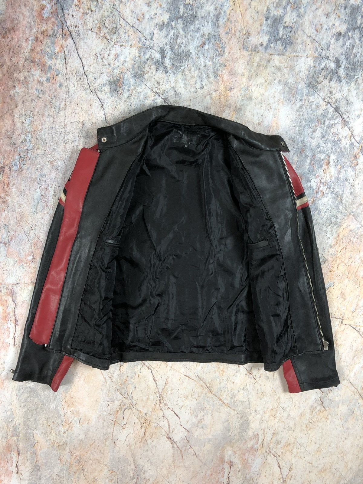 Vintage Racing leather jacket bomber champion Size US XL / EU 56 / 4 - 4 Thumbnail