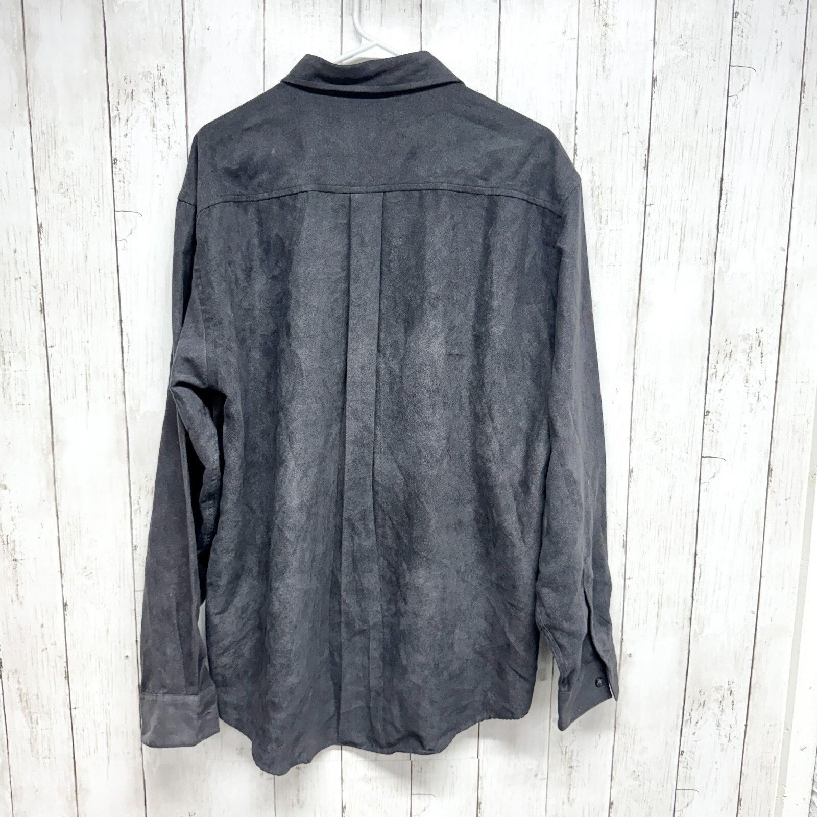Alfani Alfani Chest Pocket Button Up Shirt Large Long Sleeve Gray Size US L / EU 52-54 / 3 - 3 Thumbnail