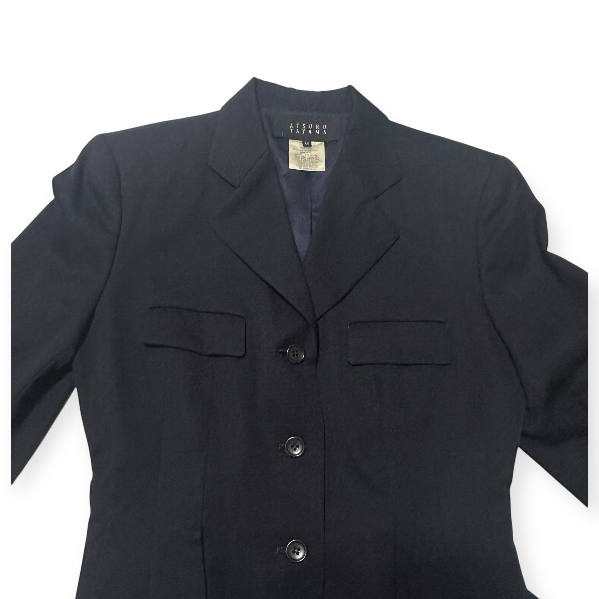 ATSURO TAYAMA Vintage 90s Atsuro Tayama Blue Wool Jacket, Size M Size M / US 6-8 / IT 42-44 - 6 Thumbnail