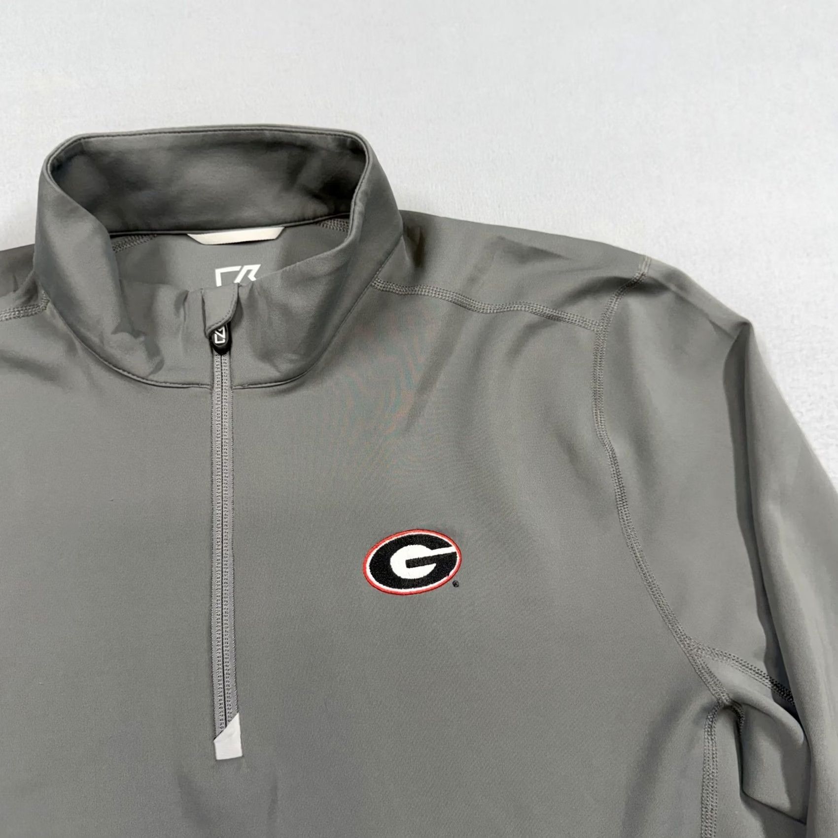 Cutter & Buck Cutter & Buck Sweatshirt Mens L Gray 1/4 Zip Georgia Bulldogs Golf Pullover Size US L / EU 52-54 / 3 - 2 Thumbnail