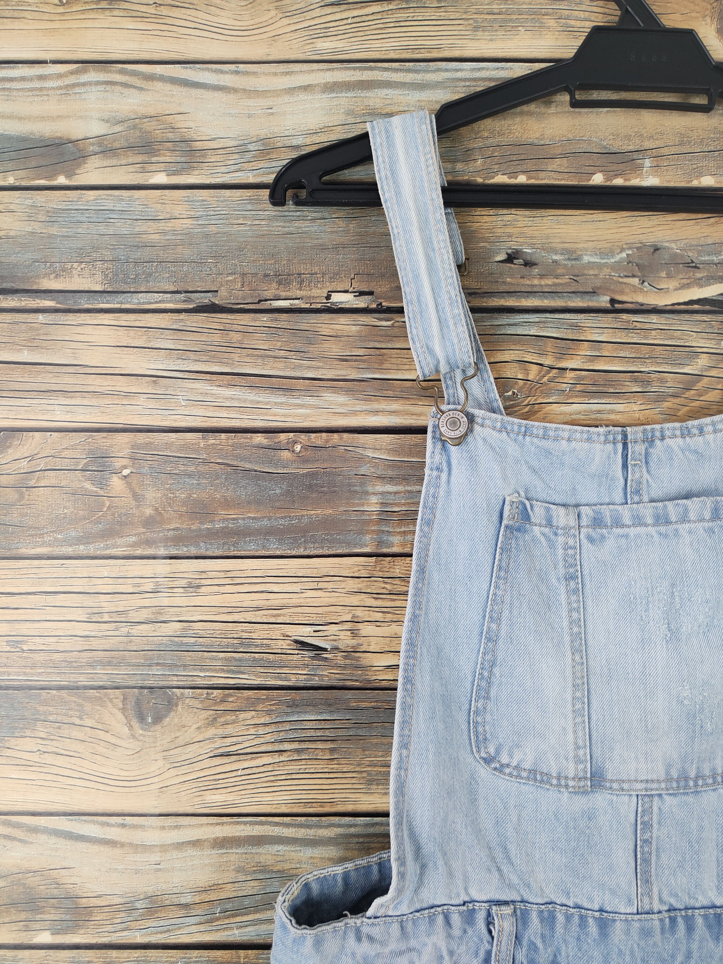 Bershka × Vintage Streetwear Vintage Bershka Blue Denim Shortall Jumpsuit Size 32" / US 10 / IT 46 - 3 Thumbnail