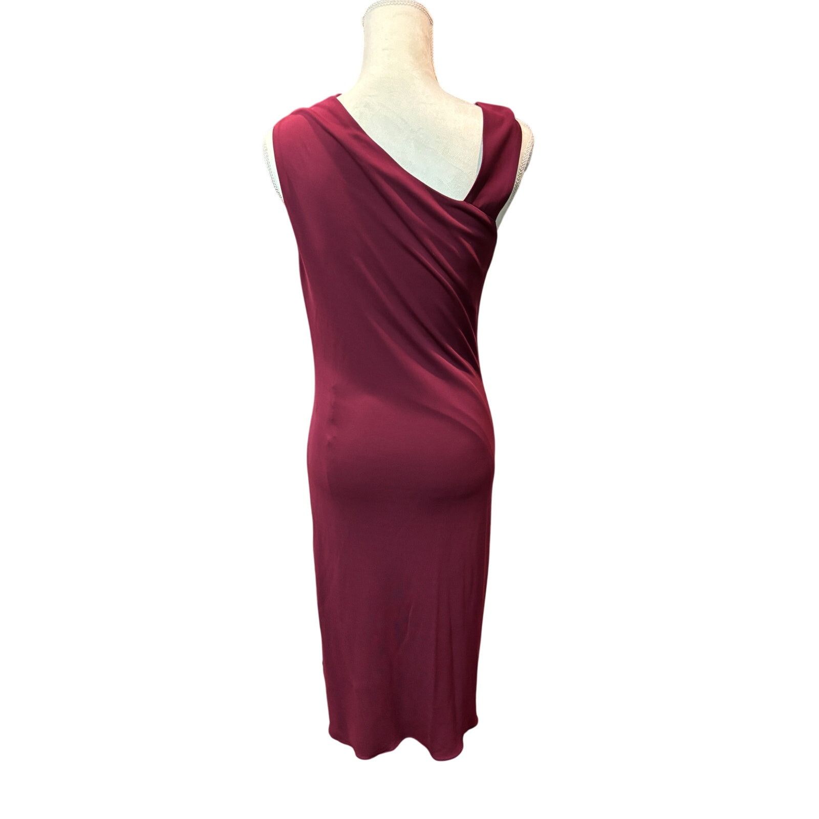 Narciso Rodriguez Narciso Rodriguez Burgundy Midi Dress Size 44 Size M / US 6-8 / IT 42-44 - 2 Thumbnail