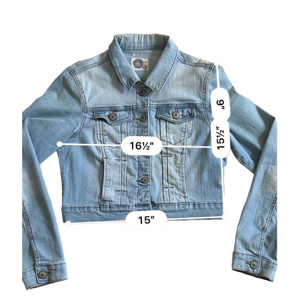 Vintage Vintage 90s Papaya Womens Cropped Button Denim Jacket Size M Size M / US 6-8 / IT 42-44 - 4 Thumbnail