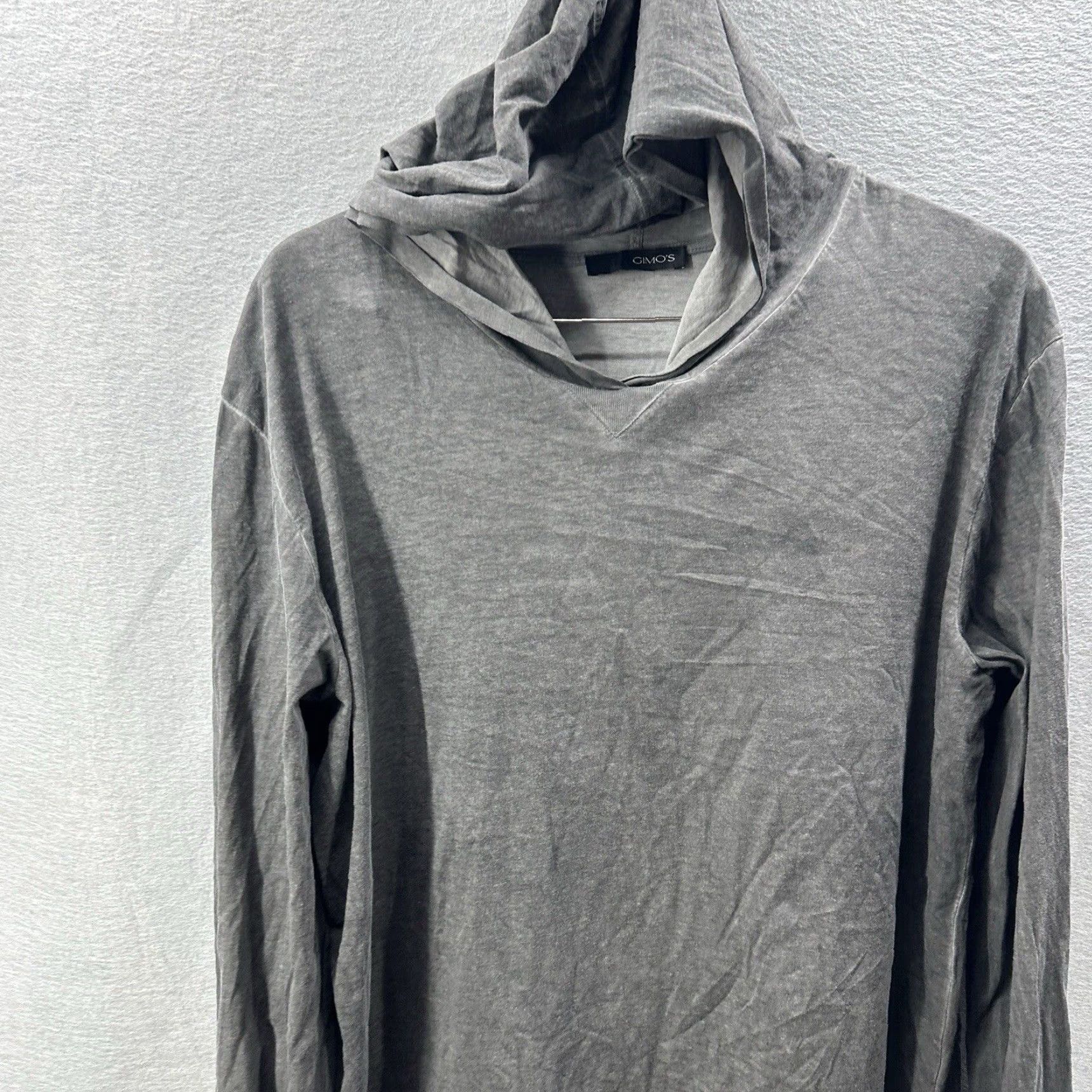 Vintage GIMO'S Ventura Hooded T-Shirt Mens 2XL Gray Cotton Knit Hooded Everyday Wear Classic T-Shirt Mens XXL Fashion 90s? Size US XXL / EU 58 / 5 - 4 Thumbnail