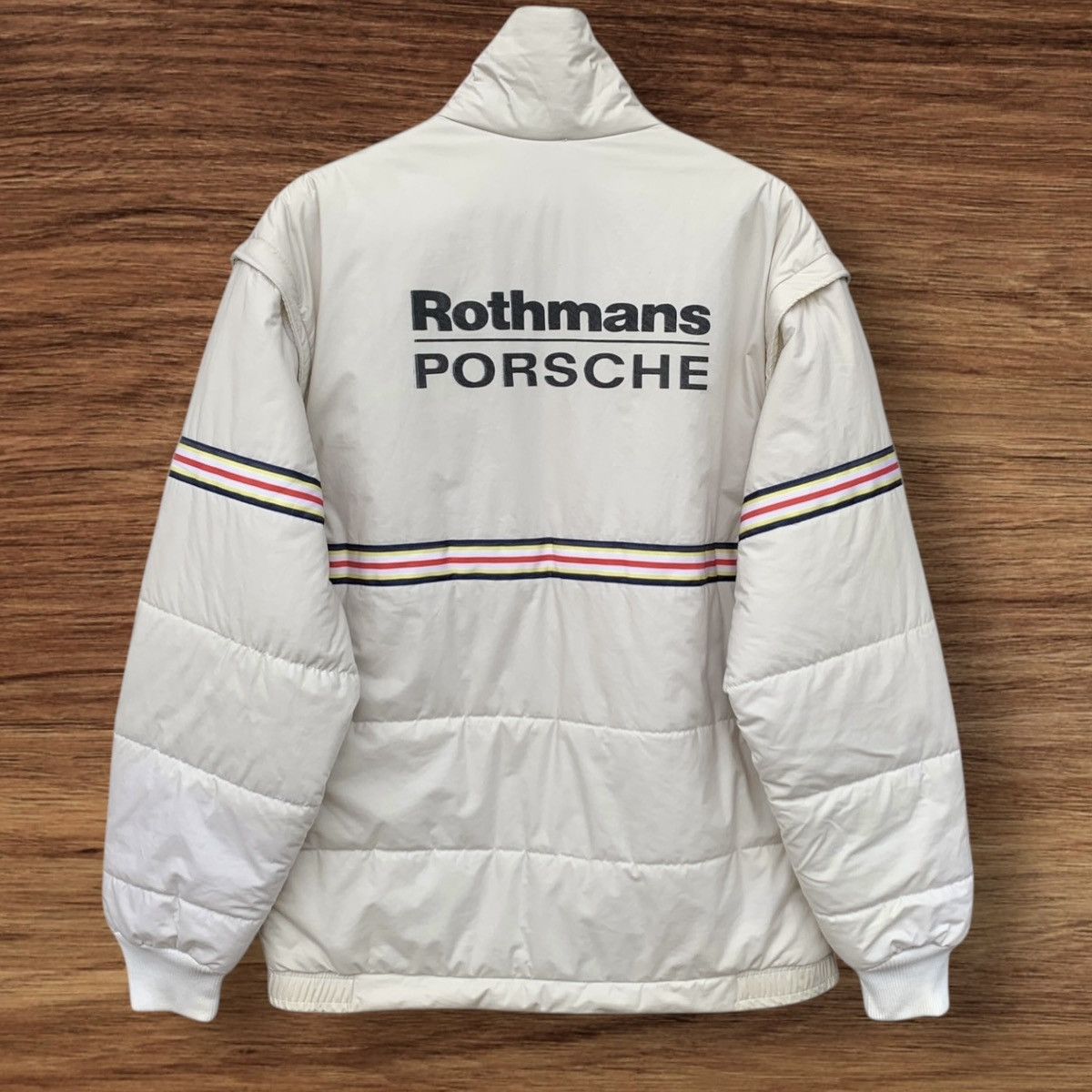 Porsche Design VINTAGE 1980s ROTHMAN PORSCHE ZIPPER JACKET CREAM Size US L / EU 52-54 / 3 - 4 Thumbnail
