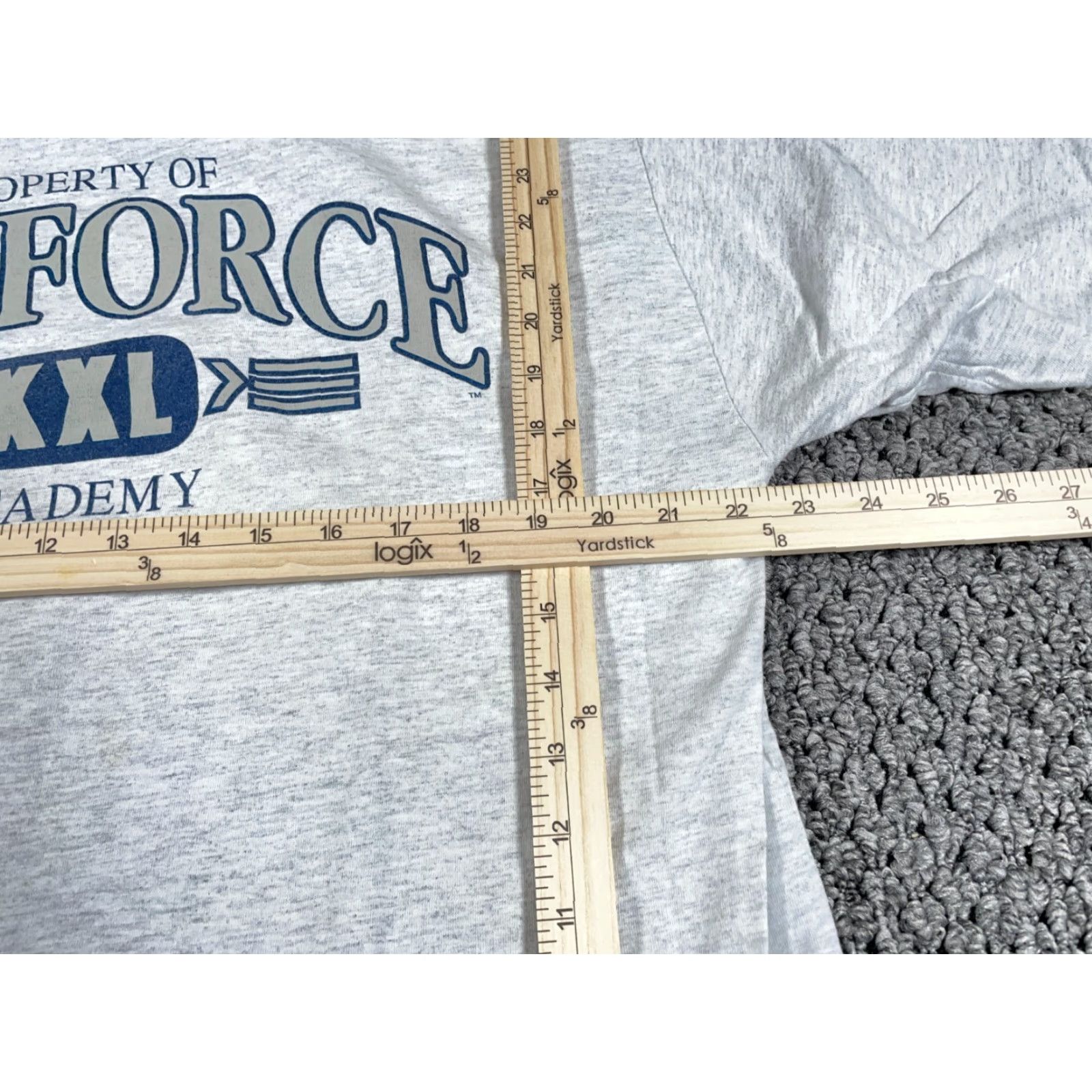 Russell Athletic VTG Russell Athletic US Air Force 2 Layer T-Shirt Adult XL Gray Heavyweight USA 1990s Mens T-Shirt Size US XL / EU 56 / 4 - 5 Thumbnail