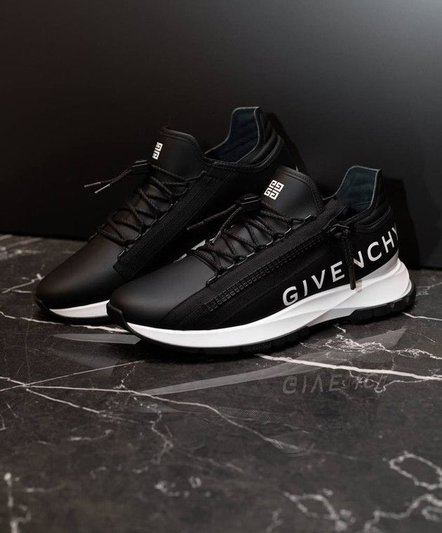 Givenchy o1srvl11e1224 Specter Leather Sneakers in Black Size US 7 / EU 40 - 6 Thumbnail
