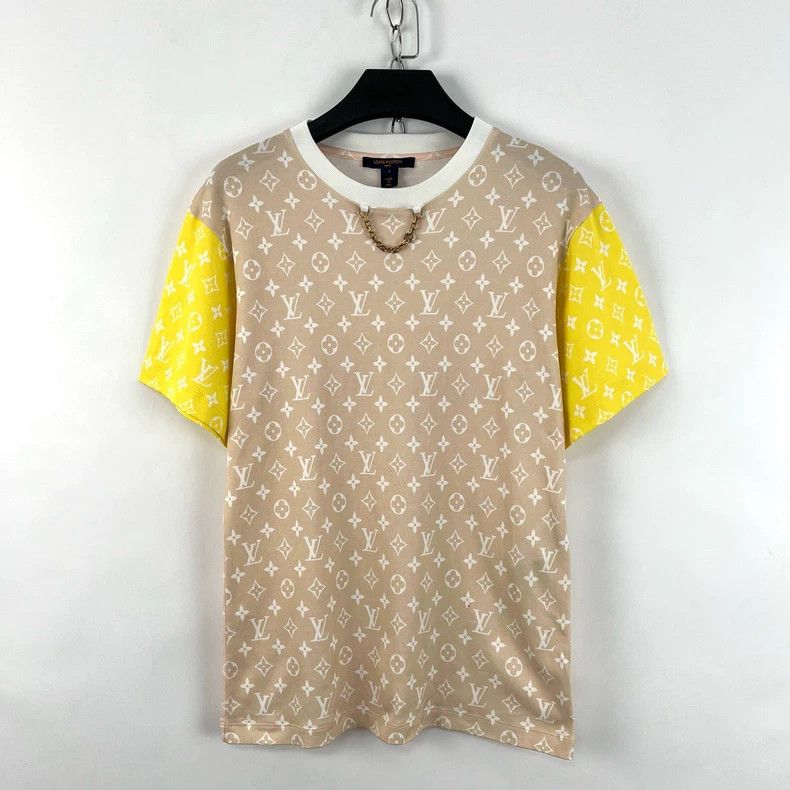 Louis Vuitton Louis Vuitton Color-block presbyopic chain full print T-sh Size S / US 4 / IT 40 - 2 Thumbnail