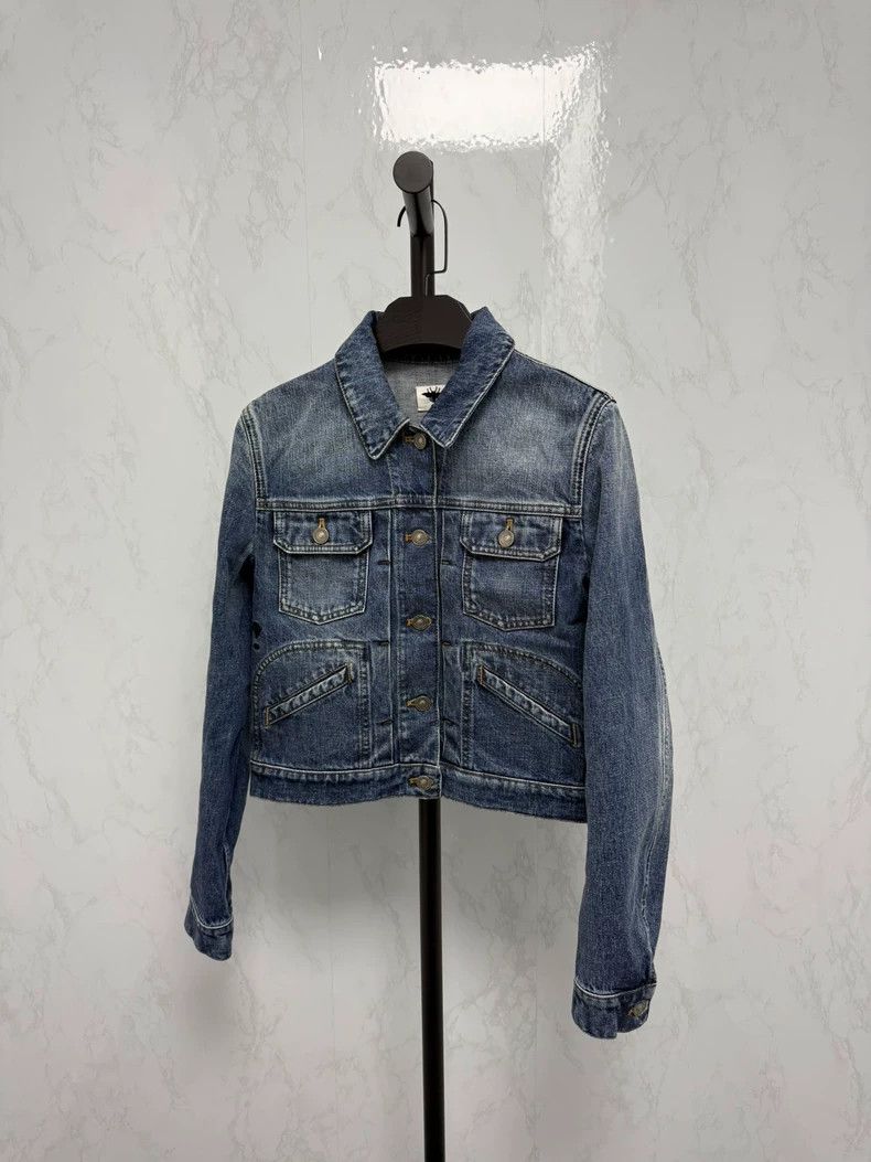 Dior Dior Washed blue bee embroidered denim jacket Size XS / US 0-2 / IT 36-38 - 1 Thumbnail